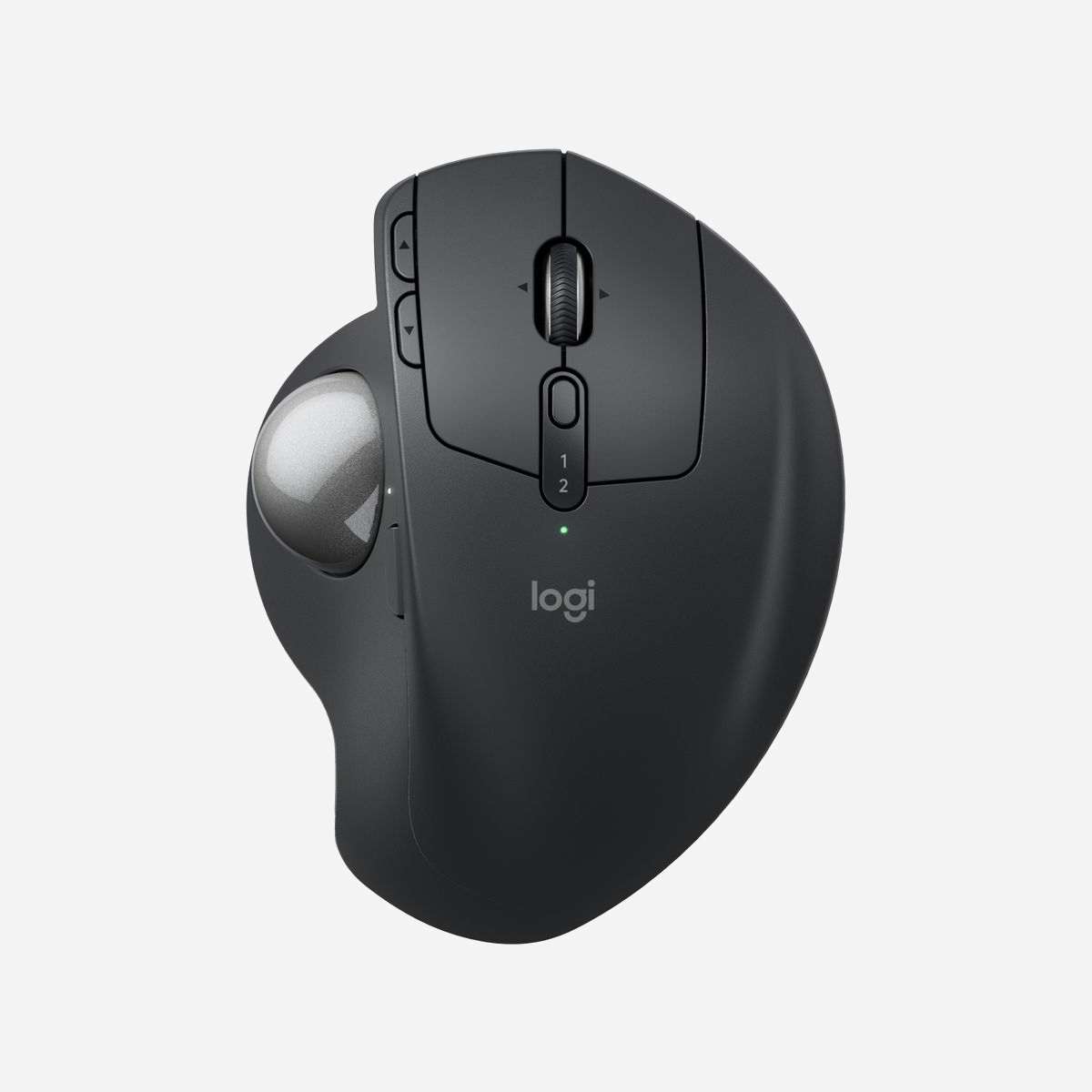 Logitech MX Ergo S Trackball Droitier sans Fil RF + Bluetooth 2048 DPI 8 Boutons programmables avec Roulette & Récepteur USB-A - Logitech MX Ergo S. Format: Droitier, Conception verticale. Technologie de détecteur de mouvement: Optique, Interface de l'appareil: RF sans fil + Bluetooth, Résolution en mouvement: 2048 DPI, Type de boutons: Boutons poussoirs, Quantité de boutons programmables: 8, Type Scroll: Trackball/Roulette, Accélération (max): 10 G. Source d'alimentation: Piles