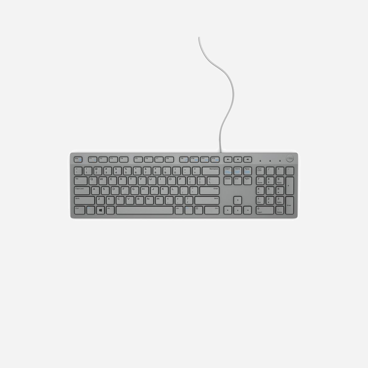 DELL Clavier USB KB216 QWERTZ Allemand Gris - Interface USB, Taille Réelle, Pavé Numérique, Touches Multimédia, Dimensions 442x127x24.4mm, 503g - Ce clavier multimédia Dell offre une solution de clavier pratique pour un usage informatique quotidien à domicile ou au bureau.