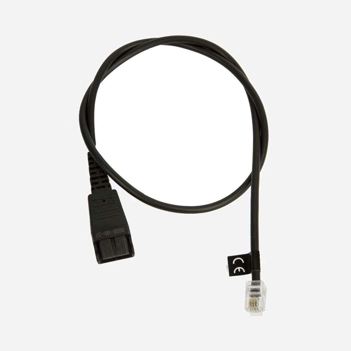 Jabra 8800-00-37 Câble adaptateur QD vers RJ-11, Longueur 0.5m, Noir, Pour casque/oreillette Jabra, 1 pièce, Dimensions colis 50x50x100mm - Jabra 8800-00-37. Couleur du produit: Noir