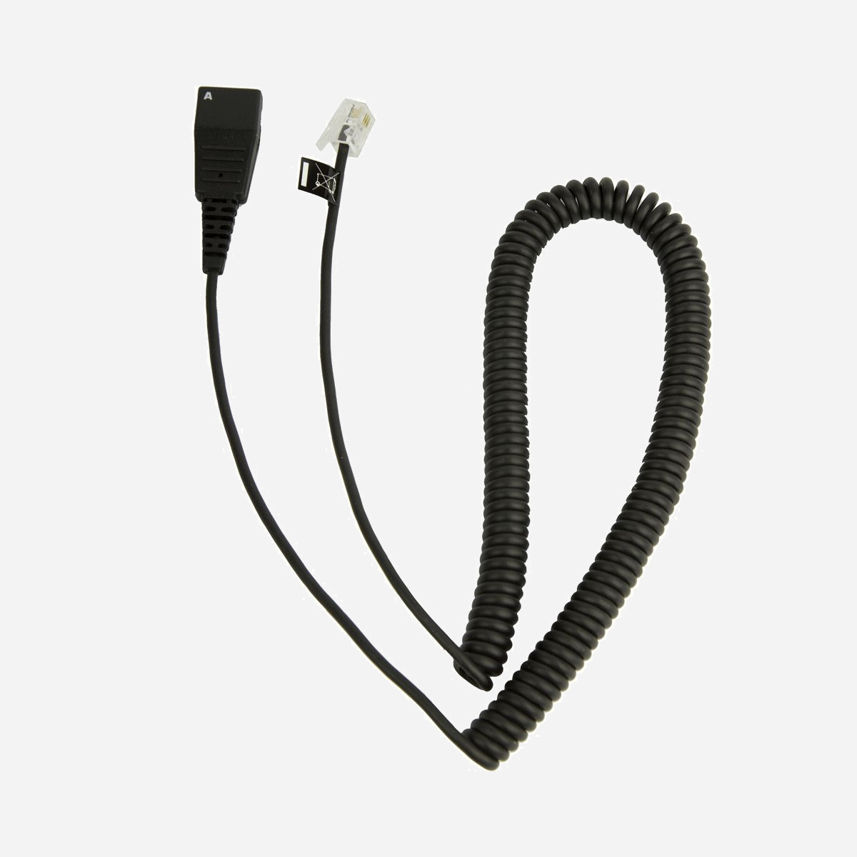 Câble Jabra 8800-01-37 Noir Spiralé 0.5m/2m QD vers RJ10, Compatibilité Cisco 79xx / PLX A22 / Lucent Callmaster V, VI. - Jabra 8800-01-37. Type de produit: Cable, Couleur du produit: Noir