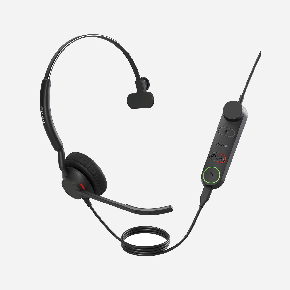Jabra Engage 50 II - Casque Monophonique Filaire USB-C Noir - Réponse 50-20000Hz (Musique) 100-14000Hz (Conversation) - 3 Microphones MEMS - Découvrez le micro-casque le plus performant pour des appels clients d'une grande clarté* : le Jabra Engage 50 II. Avec l'Engage 50 II, vous avez tous les atouts en main pour améliorer la satisfaction de vos clients. En main, ou plutôt sur la tête. Notre logiciel Engage+ génère une analyse des appels en temps réel pour optimiser la qualité de vos communications et booster la satisfaction de vos clients. Côté audio, aucun détail ne vous échappera. Pour vous procurer un son d'une clarté absolue, nous avons équipé l'Engage 50 II non pas d'un, mais de trois microphones. Et grâce à la réduction des bruits indésirables, vous n'entendrez que ce qui compte vraiment. Ultra léger mais très robuste, ce micro-casque vous accompagnera tout au long de la journée, en toutes circonstances. Et grâce à sa tenue adaptable et ses coussinets d'oreilles très agréables à porter, vous en oublierez pratiquement sa présence.
