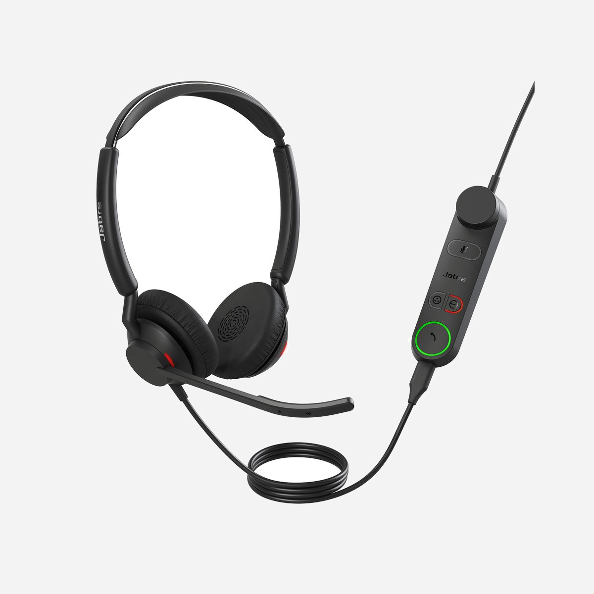 Jabra Engage 50 II - Casque Binaural USB-C, Arceau, Noir, Triple Micro, Réponse 50-20000Hz (Musique) / 100-14000Hz (Conversation) - Découvrez le micro-casque le plus performant pour des appels clients d'une grande clarté* : le Jabra Engage 50 II. Avec l'Engage 50 II, vous avez tous les atouts en main pour améliorer la satisfaction de vos clients. En main, ou plutôt sur la tête. Notre logiciel Engage+ génère une analyse des appels en temps réel pour optimiser la qualité de vos communications et booster la satisfaction de vos clients. Côté audio, aucun détail ne vous échappera. Pour vous procurer un son d'une clarté absolue, nous avons équipé l'Engage 50 II non pas d'un, mais de trois microphones. Et grâce à la réduction des bruits indésirables, vous n'entendrez que ce qui compte vraiment. Ultra léger mais très robuste, ce micro-casque vous accompagnera tout au long de la journée, en toutes circonstances. Et grâce à sa tenue adaptable et ses coussinets d'oreilles très agréables à porter, vous en oublierez pratiquement sa présence.