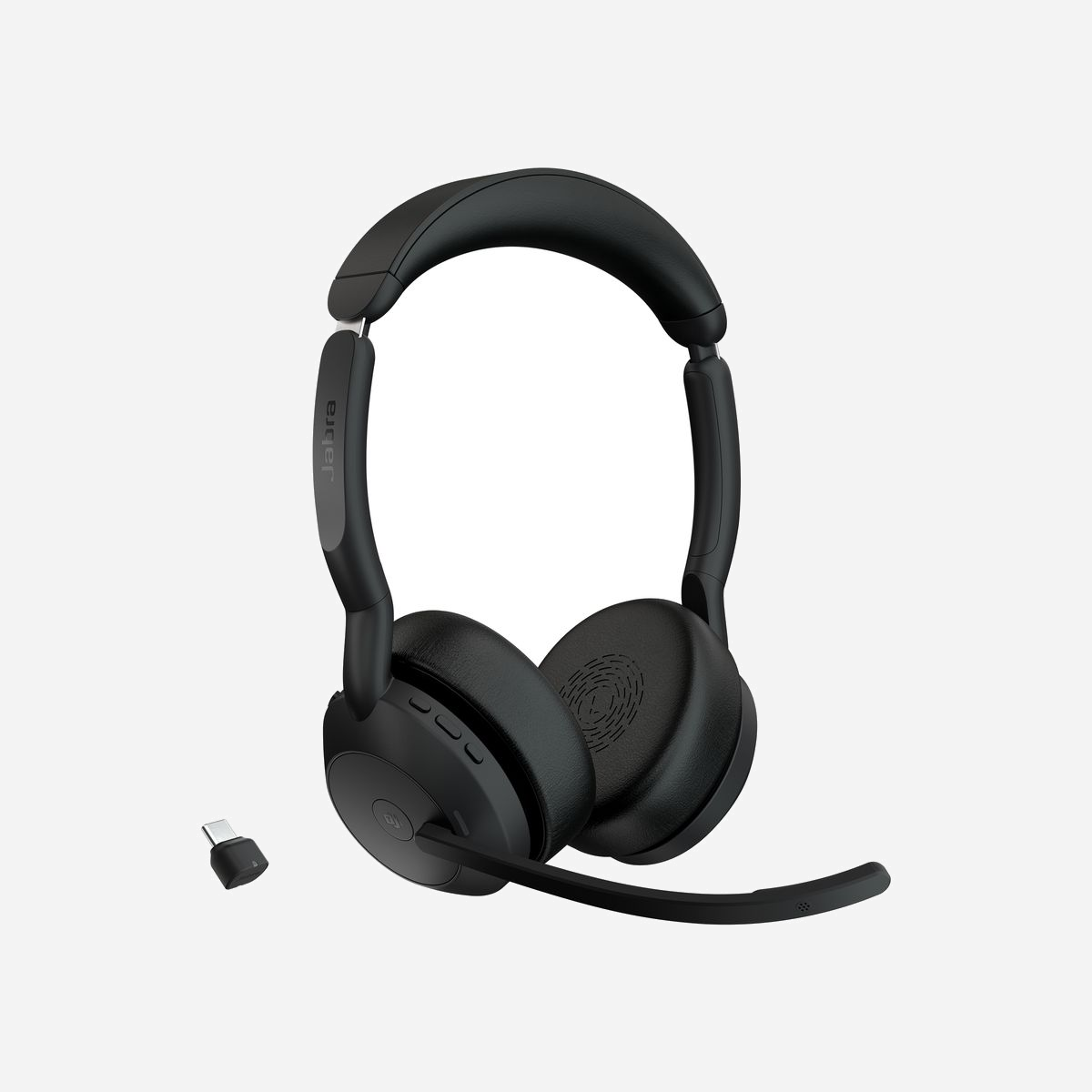 Jabra 25599-999-899 Casque sans fil Bluetooth 5.2 Arceau Binaural Portée 30m Noir - Usage Bureau/Centre d'appels, Réduction de bruit active, Compatible Microsoft Teams - Jabra 25599-999-899. Type de produit: Casque. Technologie de connectivité: Sans fil, Bluetooth. Utilisation recommandée: Bureau/Centre d'appels. Fréquence des écouteurs: 20 - 20000 Hz. Portée du routeur sans fil: 30 m. Longueur de câble: 1,2 m. Poids: 130 g. Couleur du produit: Noir