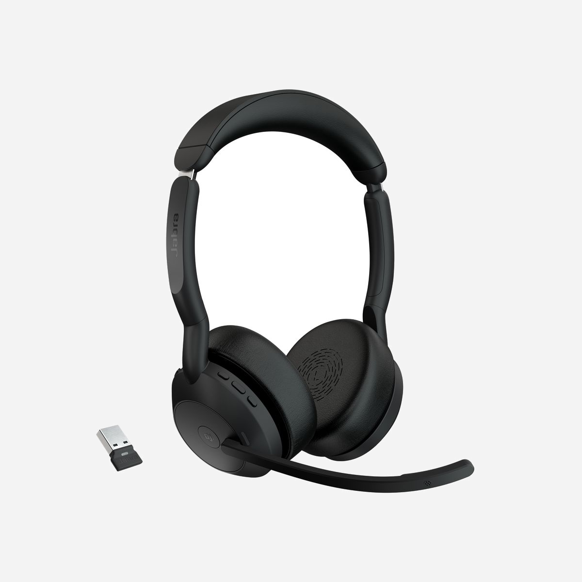 Jabra 25599-999-999 Casque Binaural Bluetooth 5.2 Bureau/Centre d'appels, Portée 30m, Autonomie 18h, Réduction de bruit active, Compatible Microsoft Teams - Jabra 25599-999-999. Type de produit: Casque. Technologie de connectivité: Sans fil, Bluetooth. Utilisation recommandée: Bureau/Centre d'appels. Fréquence des écouteurs: 20 - 20000 Hz. Portée du routeur sans fil: 30 m. Longueur de câble: 1,2 m. Poids: 130 g. Couleur du produit: Noir