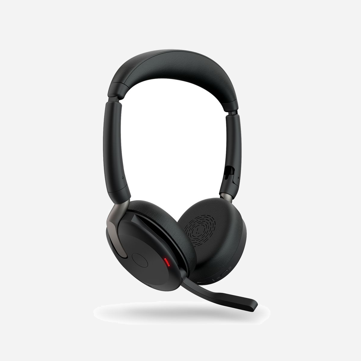 Jabra Evolve2 65 Flex Noir : Casque Arceau Binaural Bluetooth 5.2 & Filaire USB-C, ANC Hybride, Portée 30m, Autonomie 32h, Pliable, Microphone Boom MEMS - Réunion à la maison. Débriefing depuis un café. Présentation au bureau. Avec sa conception pliable unique, sa qualité audio supérieure, son ANC hybride avancée* et sa technologie innovante Jabra Air Comfort, le micro-casque professionnel ultra portable Evolve2 65 Flex vous permet de travailler tout en confort de n’importe quel endroit – sans perdre votre concentration en chemin.