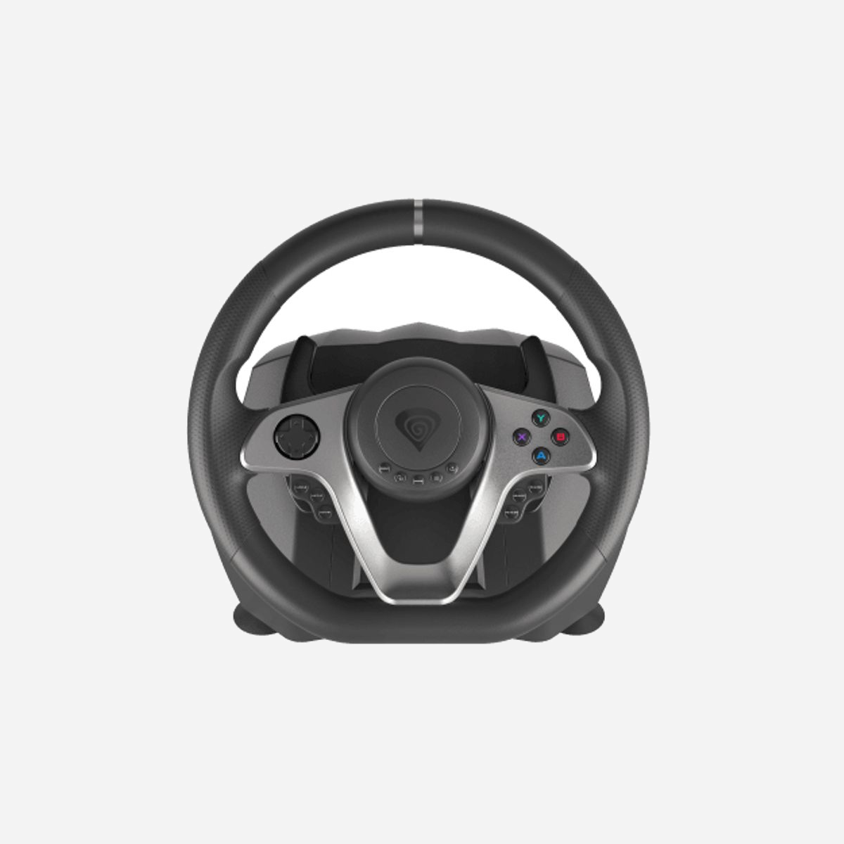 GENESIS Seaborg 400 Volant & Pédales USB Noir/Argent, Rotation 900°, 15 Boutons, PC/PS4/PS3/Xbox, Compatible Windows, Longueur Câble 2m - GENESIS Seaborg 400. Type d'appareil: Volant + pédales, Plates-formes de jeux prises en charge: Nintendo Switch, PC, PlayStation 4, Playstation 3, Xbox 360, Xbox One, Xbox One S, Xbox One X, Touches de fonction de contrôle de jeux: Croix directionnelle. Technologie de connectivité: Avec fil, Interface de l'appareil: USB, Connecteur USB: USB Type-A. Couleur du produit: Noir, Argent, Longueur de câble: 2 m. Source d'alimentation: Cable. Prise en charge du système d'exploitation Windows: Windows 10, Windows 7, Windows 8, Windows Vista, Windows XP