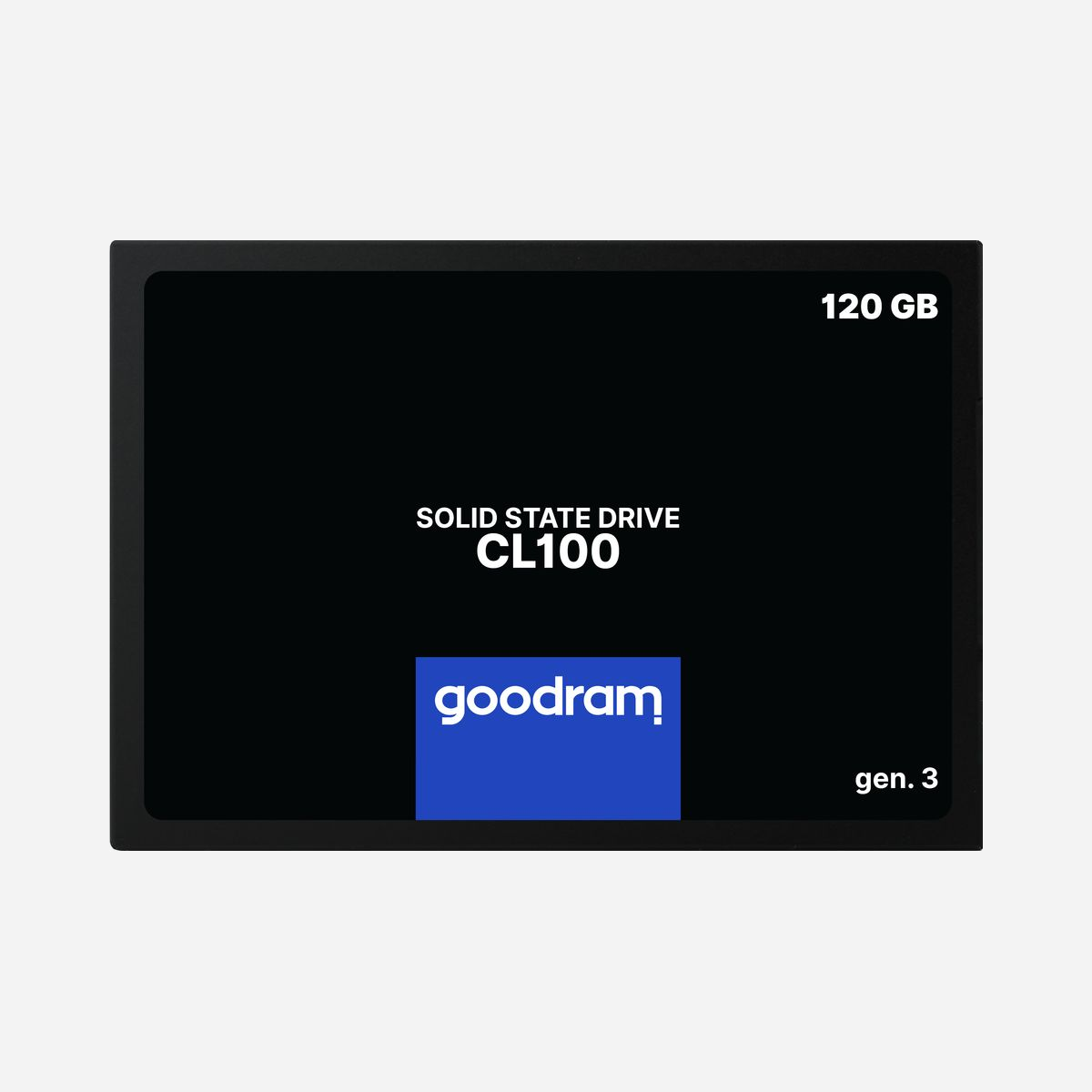 Goodram SSD CL100 Gen.3 120 Go 2.5" SATA III 6Gb/s 3D NAND Lecture 500Mo/s Écriture 360Mo/s TBW 90 Pour PC et Ordinateur Portable - Goodram CL100 gen.3. Capacité du Solid State Drive (SSD): 120 Go, Facteur de forme SSD: 2.5", Vitesse de lecture: 500 Mo/s, Vitesse d'écriture: 360 Mo/s, Taux de transfert des données: 6 Gbit/s, composant pour: PC/ordinateur portable