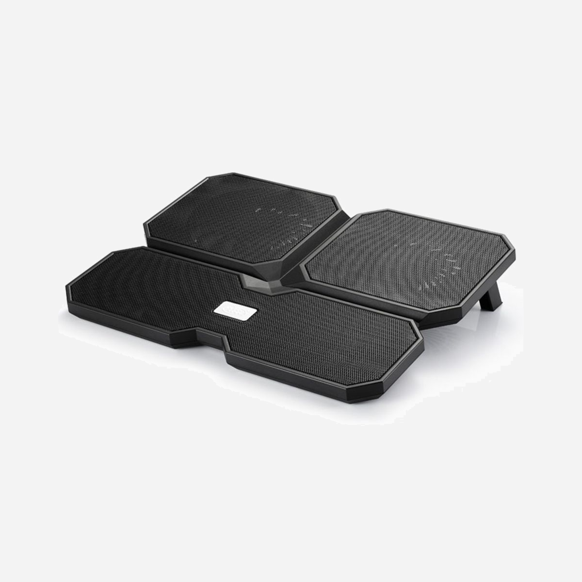 DeepCool MULTI CORE X6 - Refroidisseur pour ordinateur portable jusqu'à 15.6" - 4 ventilateurs 1000-1300 RPM - 24dB - 2 ports USB 2.0 - 380x295x24mm - <b>The Black Butterfly</b><br>MULTI CORE X6 marque une avancée dans l’apparence parmi les refroidisseurs portables traditionnels. Le designer a créé un beau papillon noir avec les quatre ventilateurs. Cette beauté noire a non seulement d'excellentes performances de refroidissement, mais peut être un décor adorable à lui seul.<br><br><b>Technologie de contrôle Multi-core</b><br>Les quatre ventilateurs intégrés fournissent un flux d'air massif pour refroidir toute la surface de l'ordinateur portable sans zone aveugle. Le contrôle de la technologie multi-core permet aux utilisateurs que les quatre ventilateurs travaillent sous des statuts différents : quatre fans ON / 2 ventilateurs supérieurs ON / 2 ventilateurs inférieurs ON / 4 ventilateurs éteints.<br><br><b>2 Viewing Angles</b><br>L’angle de vue de ce refroidisseur est fixé à 10°, pour le meilleur confort quand vous lisez, regardez des vidéos ou jouez à vos jeux Cet angle est aussi conçu pour assurer la stabilité et la sécurité de votre ordinateur portable.<br><br><b>2 ports USB</b><br>Avec deux ports USB 2.0 intégrés, vous pouvez connecter vos propres périphériques USB avec le MULTI CORE X6 pour charger votre téléphone mobile ou le transfert de données.<br><br><b>Angle de réglage des pieds de soutien</b><br>L'écart entre les pieds d'appui et la base refroidisseur vous permet de les déplier facilement et vous fournit le meilleur angle de vue pour utiliser votre ordinateur portable.