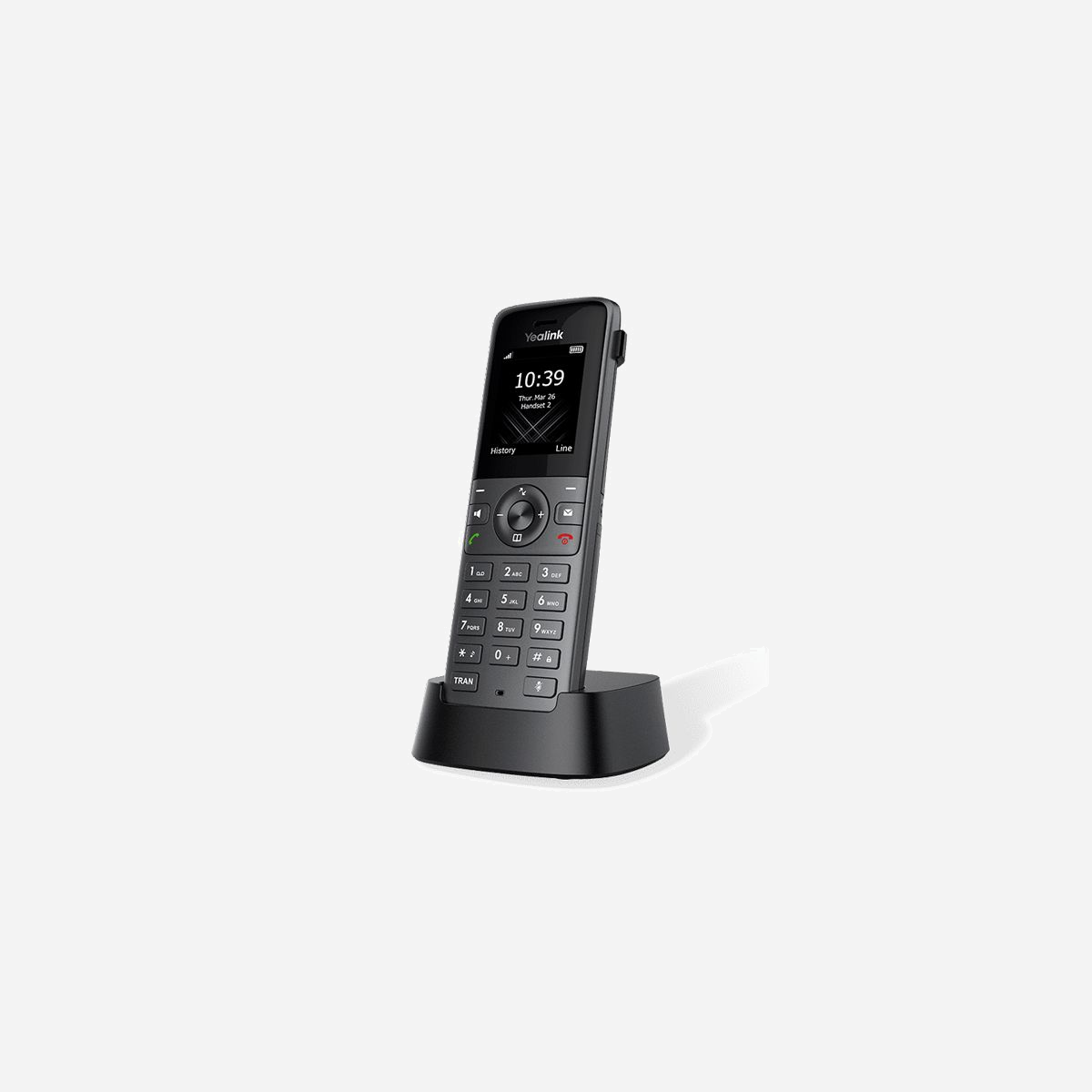 Yealink W73H - Combiné IP DECT Sans Fil Noir, 2 Lignes, Écran TFT 1.8", Portée 300m, Répertoire 100 Entrées, Bluetooth, IEEE 802.3af - Yealink W73H. Type de produit: Téléphone mobile IP, Couleur du produit: Noir, Type de combiné: Combiné sans fil. Portée maximum intérieur: 50 m, Porteé maximum extérieur: 300 m. Quantité de lignes: 2 lignes, Capacité du répertoire: 100 entrées, Bande de fréquence: 1.9 GHz. Écran: TFT, Taille de l'écran: 4,57 cm (1.8"), Résolution de l'écran: 128 x 160 pixels. Standards réseau: IEEE 802.3af