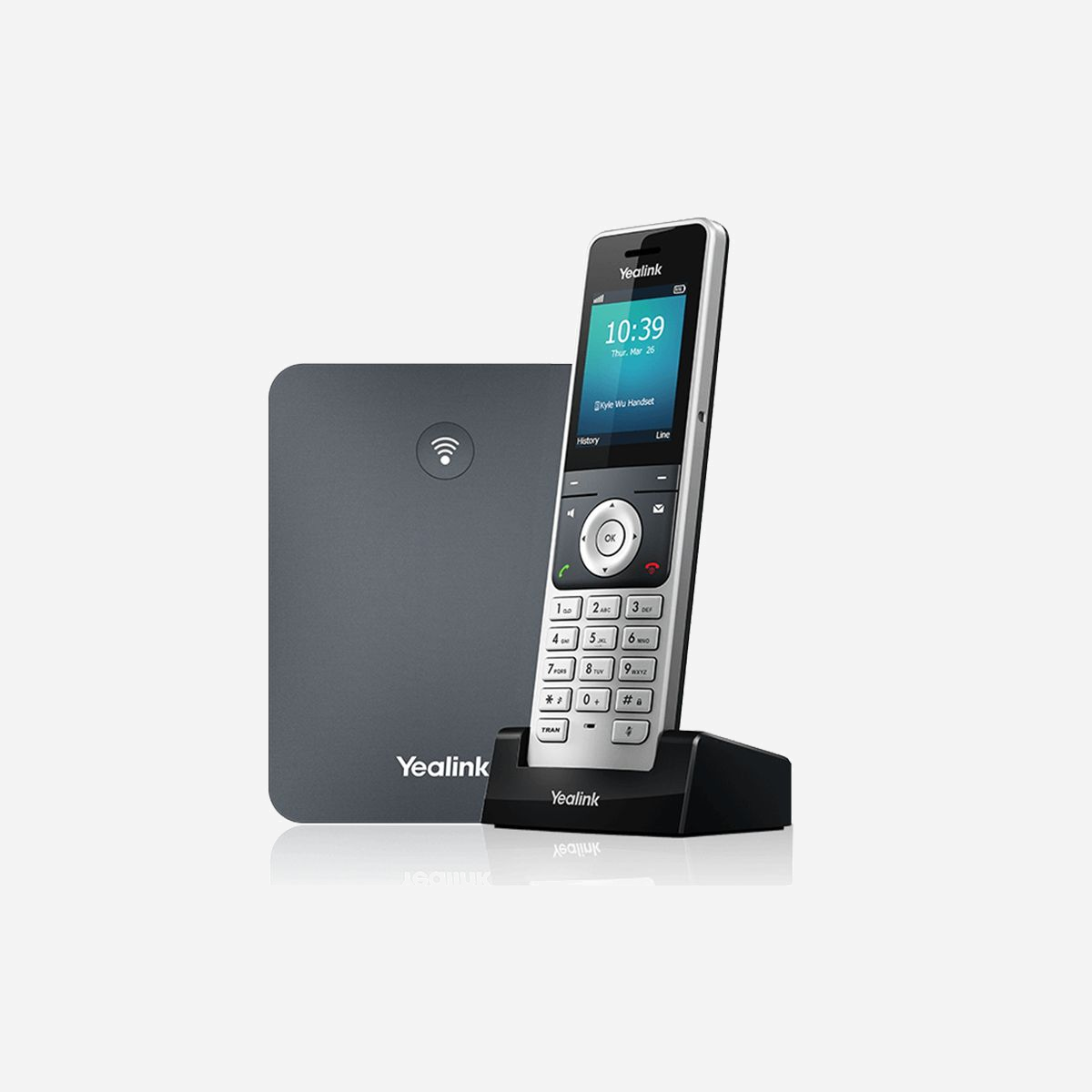 Yealink W76P Téléphone IP DECT 20 Lignes Gris - Écran TFT 2.4" 240x320, Répertoire 1000 Contacts, Ethernet 10/100, PoE IEEE 802.1af - Yealink W76P. Type de produit: Téléphone mobile IP, Couleur du produit: Gris, Type de combiné: Combiné sans fil. Quantité de lignes: 20 lignes, Capacité du répertoire: 1000 entrées, Bande de fréquence: 1.9 GHz. Écran: TFT, Taille de l'écran: 6,1 cm (2.4"), Résolution de l'écran: 240 x 320 pixels. LAN Ethernet : taux de transfert des données: 10,100 Mbit/s, Standards réseau: IEEE 802.1af. Tension d'entrée de l'adaptateur secteur: 100 - 240 V