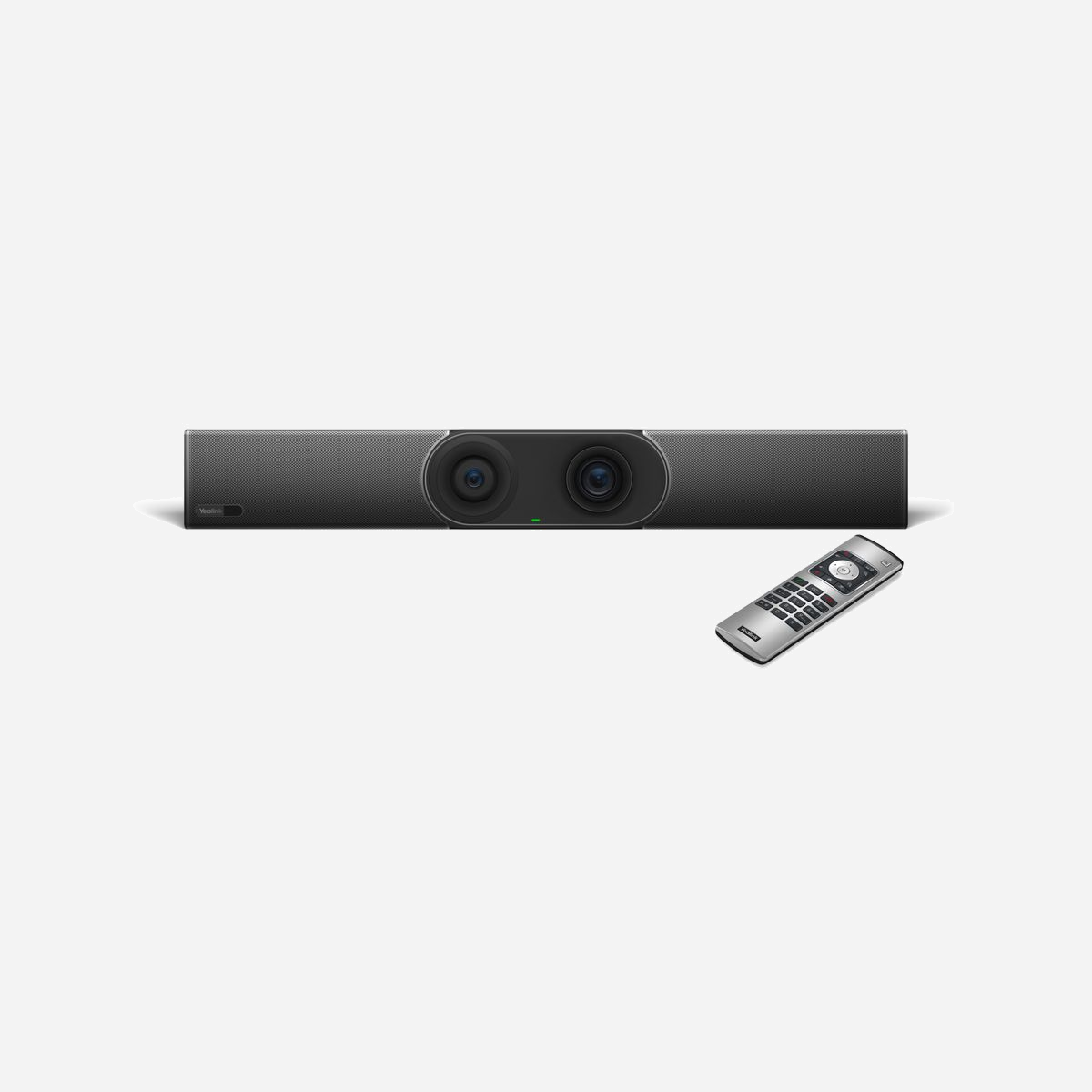 Yealink MeetingBar A30-010 : Barre de collaboration vidéo 8MP double caméra, Qualcomm Snapdragon 845, Android 10, WiFi, Bluetooth, HDMI, USB, Audio Full-Duplex - Yealink MeetingBar A30 est une barre vidéo tout-en-un conçue pour les espaces de taille moyenne (jusqu'à 15 personnes, avec le micro sans fil supplémentaire VCM36). Le système à double caméra capture les détails d'une salle de taille moyenne avec précision et des couleurs éclatantes. Les fonctions alimentées par l'intelligence artificielle, notamment le cadrage automatique, le suivi des orateurs, l'incrustation d'image et la galerie intelligente, permettent d'obtenir une vue ciblée sans distraction. Les microphones intégrés à formation de faisceau 8-MEMS captent la voix dans toutes les directions, et un algorithme audio full-duplex avec annulation du bruit améliorée par l'IA offre un son clair des deux côtés, même si vous parlez en même temps.