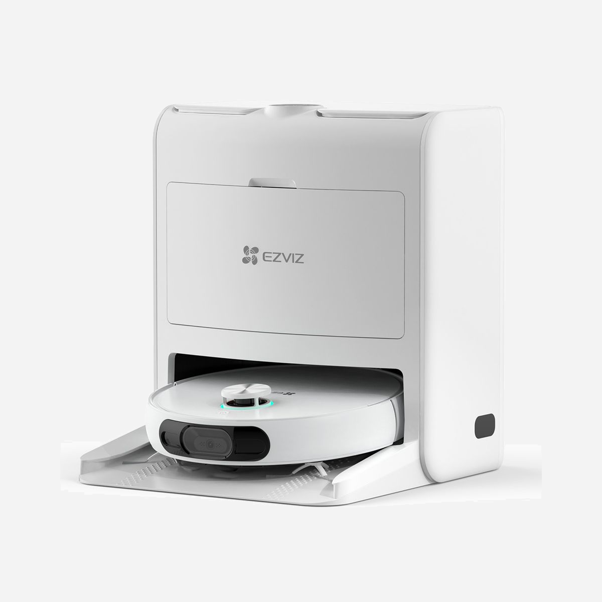 EZVIZ RS2 Robot Aspirateur Laveur Blanc CS-RS2-TWT2, LiDAR, 4000Pa, Réservoir 0.4L/0.15L, Autonomie 220min, Batterie 5200mAh, WiFi 2.4GHz - EZVIZ RS2. Type de conteneur à poussière: Sans sac, Couleur du produit: Blanc, Forme: Rond. Contenance en poussière (total): 0,4 L, Niveau sonore: 64 dB, Capacité du réservoir d'eau: 0,15 L. Technologie batterie: Lithium-Ion (Li-Ion), Capacité de la batterie: 5200 mAh, Temps de marche: 220 min. Diamètre: 36,5 cm, Hauteur: 103 mm, Largeur: 365 mm. Largeur du colis: 540 mm, Profondeur du colis: 560 mm, Hauteur du colis: 582 mm