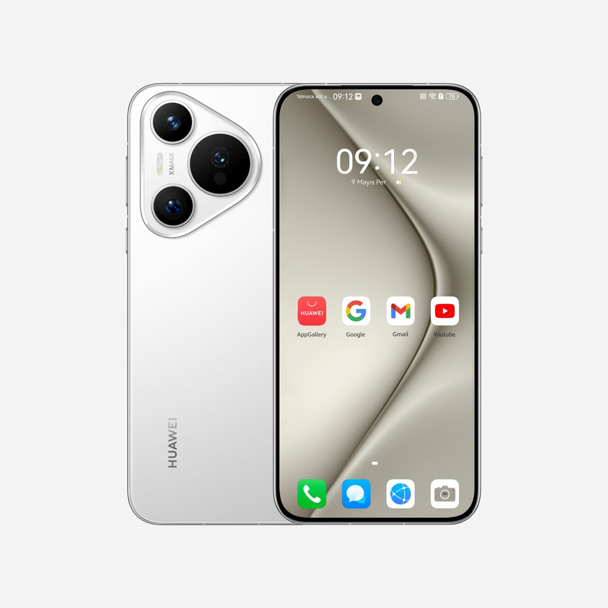 Huawei PURA 70 Blanc : Écran OLED 6.6" 120Hz, RAM 12Go, Stockage 256Go, Triple Caméra 50MP+13MP+12MP, Batterie 4900mAh, 4G Dual SIM, Android EMUI 14.2 - Huawei PURA 70. Taille de l'écran: 16,8 cm (6.6"), Résolution de l'écran: 2760 x 1256 pixels. Capacité de la RAM: 12 Go, Capacité de stockage interne: 256 Go. Résolution de la caméra arrière (numerique): 50 MP, Type de caméra arrière: Trois modules photo. Capacité de la carte SIM: Double SIM. Capacité de la batterie: 4900 mAh. Couleur du produit: Blanc. Poids: 207 g