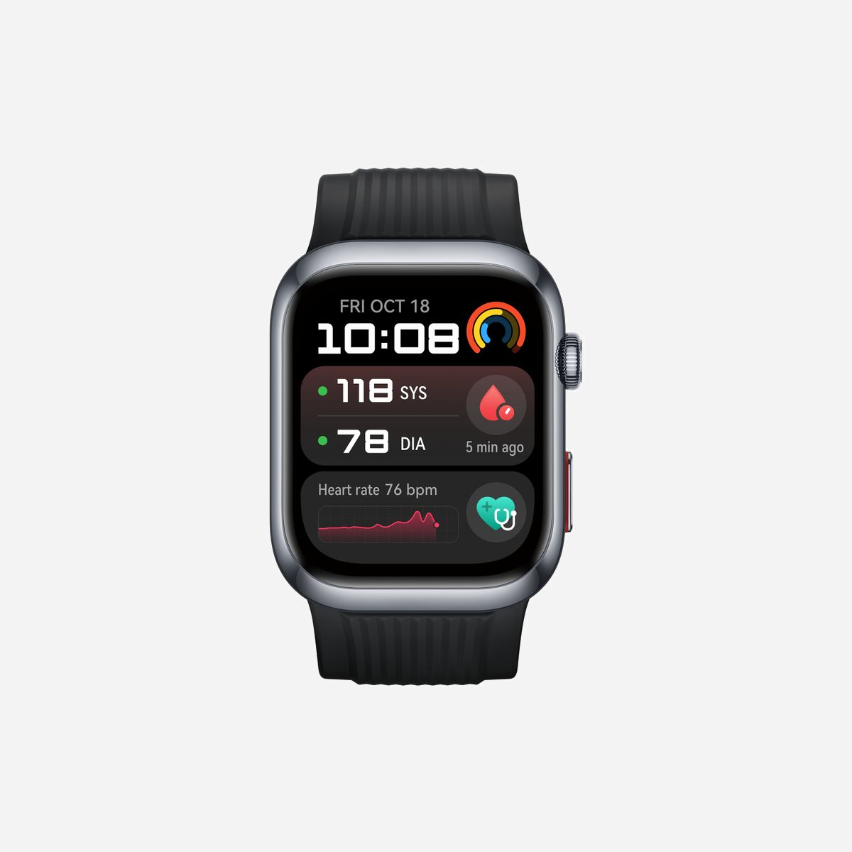 Huawei Watch D2 : Écran AMOLED 1.82" (480x408) 38mm Aluminium, Bracelet Fluoroélastomère Noir, Bluetooth 5.2, IP68, Batterie 524mAh, Android/iOS - Huawei Watch D2. Taille de l'écran: 4,62 cm (1.82"), Technologie d'affichage: AMOLED, Résolution de l'écran: 480 x 408 pixels, Écran tactile. Capacité de la batterie: 524 mAh. Poids: 40 g. Matière de la bande: Fluoroélastomère, Couleur du bracelet: Noir