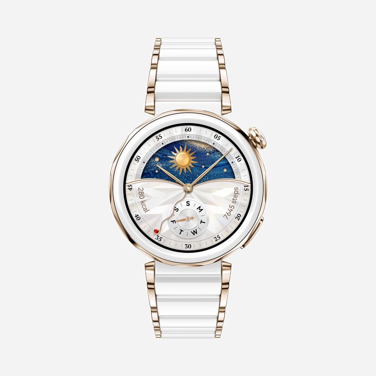 Huawei WATCH GT5 Pro 42mm Blanc : AMOLED 1.32" 466x466, GPS, Moniteur Fréquence Cardiaque, Batterie 323mAh, Bluetooth 5.2, Android/iOS, IP69K - Huawei WATCH GT5 Pro 42mm. Taille de l'écran: 3,35 cm (1.32"), Technologie d'affichage: AMOLED, Résolution de l'écran: 466 x 466 pixels. GPS (satellite). Capacité de la batterie: 323 mAh. Poids: 43 g. Matière de la bande: Vitrocéramique, Titane, Couleur du bracelet: Blanc