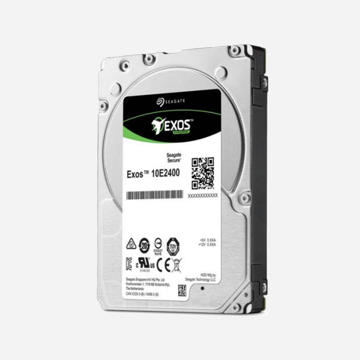 Seagate Exos 10E2400 ST1200MM0009 - HDD 1.2To 2.5" SAS 12Gbit/s 10000RPM 128Mo Cache - Entreprise, 7.25W, 5-55°C - Les disques durs d'entreprise Seagate® Exos™ 10E2400 sont les disques 10 000 tr/min les plus rapides du marché, avec des capacités pouvant atteindre 2,4 To dans un format de 2,5 pouces. Ils sont destinés aux centres de traitement des données traditionnels dans lesquels la densité, la consommation d'énergie et l'intégrité des données sont primordiales.<br><br><b>La combinaison haute capacité/hautes performances parfaite</b><br>Les capacités élevées et le faible encombrement (2,5 pouces) des disques Exos 10E2400 permettent aux centres de traitement des données de répondre aux besoins croissants en termes de stockage et d'optimiser l'espace disponible dans les locaux. Les disques Exos 10E2400 fournissent jusqu'à de 2,4 To de capacité et un accès aux données ultra performant pour les applications exigeantes en écriture. Grâce à un modèle unique avec interface de format avancé, votre infrastructure de stockage est parée pour l'avenir. La fonctionnalité Seagate de mise en mémoire cache améliorée accélère les opérations de lecture/écriture en entrée comme en sortie, ce qui maintient les performances des applications durant les pics d'utilisation. Interface SAS 12 Gbits/s dernier cri pour une évolutivité améliorée.<br><br><b>Optimisation à long terme des investissements dans le stockage</b><br>Les disques Exos 10E2400 incluent la fonction d'informations de protection (PI, Protection Information) afin de prévenir la corruption des données, ainsi que la technologie Seagate PowerChoice™ pour une gestion de l'énergie conforme au T10 permettant aux sociétés informatiques d'optimiser la consommation énergétique de leurs systèmes. Grâce à la technologie RAID Rebuild ® de Seagate, la récupération RAID est plus rapide et plus sûre.<br><br><b>Fonctionnalités de sécurité des données ultra performantes :</b><br>Les modèles dotés de Seagate Secure™ avec autochiffrement et autochiffrement FIPS 140-2 conformes aux exigences des pouvoirs publics proposent une sécurité au niveau du matériel afin de protéger les données au repos. La fonction Instant Secure Erase garantit une mise au rebut du disque sûre, rapide et à moindre coût. Les modèles Seagate Secure sont conformes à la norme 800-88 de l'Institut national des normes et de la technologie des États-Unis (National Institute of Standards and Technology, NIST) relative à l'écrasement des données, ainsi qu'à la norme du TCG (Trusted Computer Group).<br><br><b>Disques durs d'entreprise Exos 10E300</b><br>Les disques 10 000 tr/min les plus rapides du marché sont également proposés dans des capacités de 300 Go, constituant un choix idéal pour les applications de démarrage et de serveurs d'entrée de gamme.