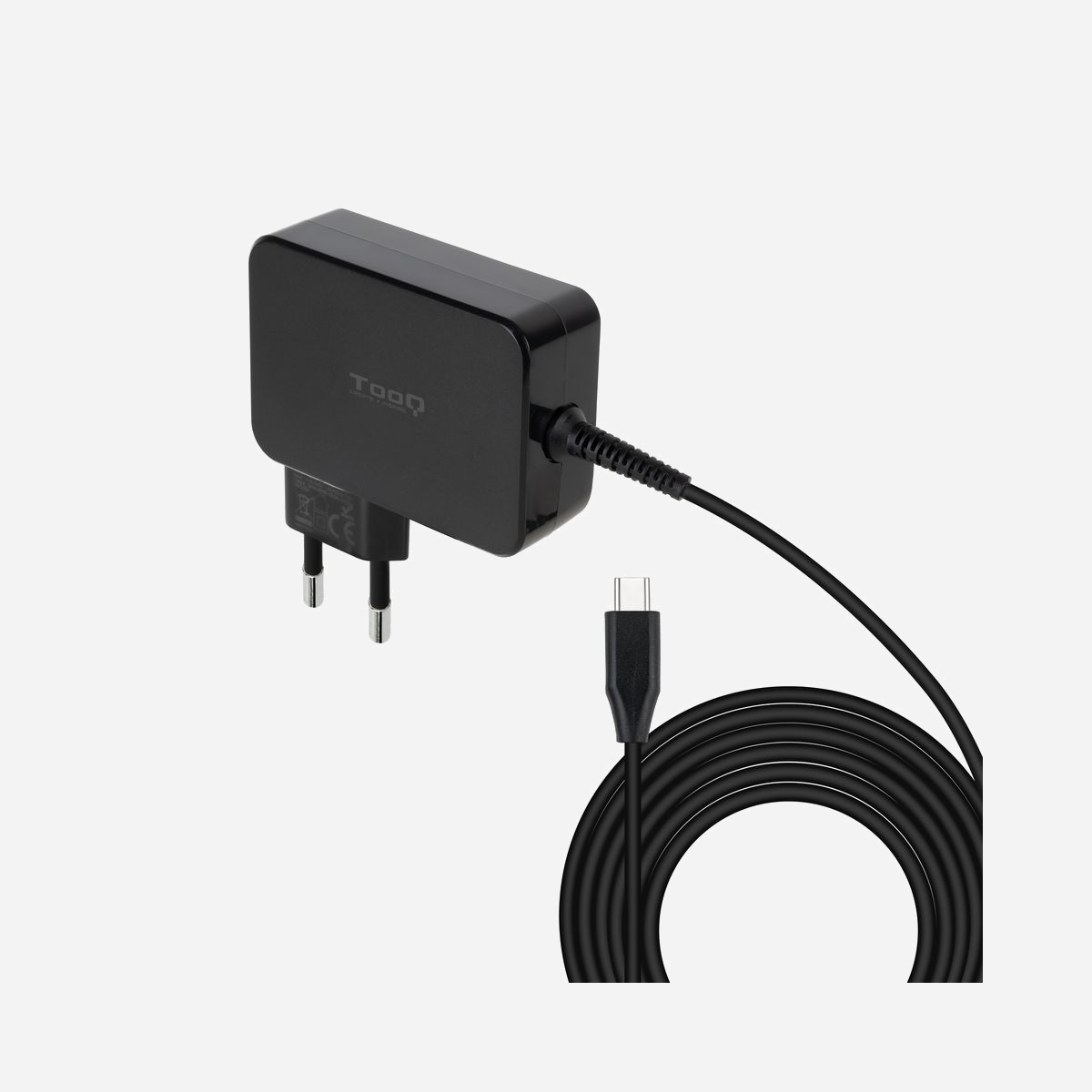 TooQ TQLC-USBCGAN90PD Chargeur Secteur 90W USB-C Power Delivery 3.0, GaN, 110-240V, Câble USB-C intégré 1.8m, Noir, Certifié CE/FCC/RoHS - TooQ TQLC-USBCGAN90PD. Type de chargeur: Intérieure, Type de source d'alimentation: Secteur, Compatibilité de chargeur: Ordinateur portable. Tension d'entrée: 110 - 240 V. Longueur de câble: 1,8 m, Couleur du produit: Noir