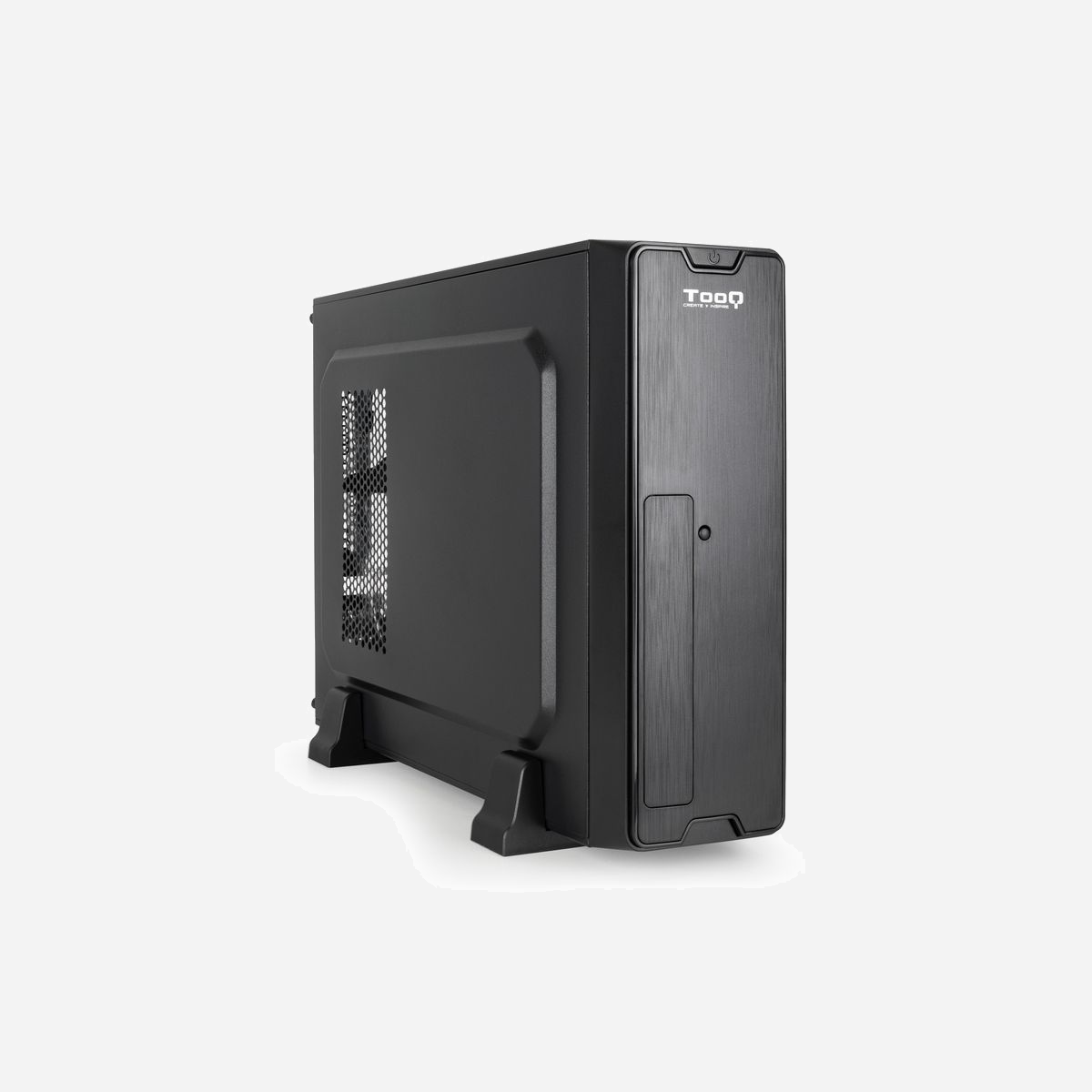 Boîtier PC Micro Tower TooQ TQC-3007U3C Noir, Alimentation 500W, Micro ATX/Mini-ITX, USB 3.2 Gen 1, Lecteur de cartes SD/MicroSD, Acier, 110x420x300mm - TooQ TQC-3007U3C. Format: Micro Tower, Type: PC, Couleur du produit: Noir. Alimentation d'énergie: 500 W, Emplacement d'alimentation: Devant. Prise en charge des diamètres des ventilateurs avants: 80 mm. Tailles de disques durs supportées: 2.5,3.5,5.25", Cartes mémoire compatibles: MicroSD (TransFlash), SD. Largeur: 110 mm, Profondeur: 420 mm, Hauteur: 300 mm