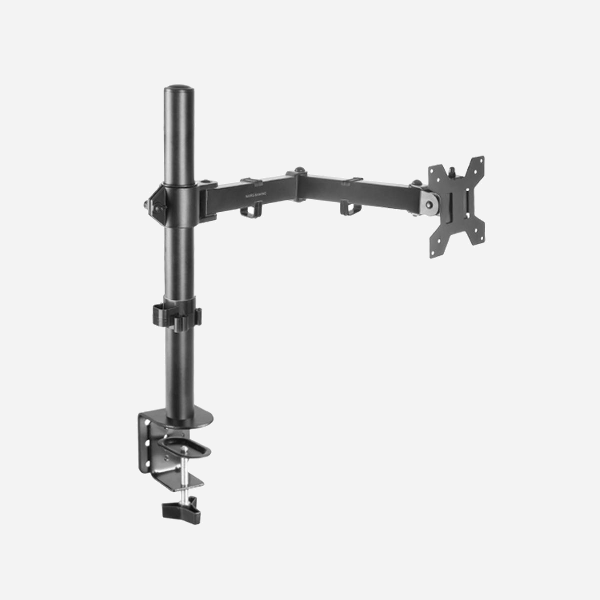Mars Gaming MARM1 Support écran bureau 13"-32" (max 8kg) VESA 75/100, bras articulé 180° pivot, rotation 360°, gestion câbles, noir - Le MARM1 est un support de moniteur conçu pour les écrans de 13" à 32" et capable de supporter jusqu'à 8 kg de poids sans problème. Doté d'un bras entièrement articulé, d'une gestion des câbles et d'une hauteur réglable, ce support est robuste, durable et offre une expérience de visualisation optimale et un espace de travail organisé. Installation rapide et facile compatible avec les normes VESA75 et VESA100.<br><br><b>AJUSTEMENT PERSONNALISÉ POUR UN CONFORT EXTRÊME</b><br>Le MARM1 est bien plus qu’un simple support de moniteur. Découvrez un nouveau niveau de polyvalence en pouvant ajuster, faire pivoter et faire pivoter votre écran comme jamais auparavant, évitant ainsi la fatigue oculaire et les douleurs corporelles. Avec le bras de moniteur MARM1, vous aurez un contrôle total sur votre expérience visuelle, vous permettant de trouver l'angle parfait pour profiter pleinement de chaque détail.<br><br><b>DISPONIBLE EN DEUX VERSIONS</b><b>NOIR OU BLANC</b><br>Le MARM1 est disponible en deux versions, noir et blanc, afin que vous puissiez choisir celle qui convient le mieux à votre espace de travail.<br><br><b>ORGANISATION ET ESPACE OPTIMISÉS</b><br>Non seulement il prend en charge votre affichage, mais il optimise également votre espace de travail. Grâce à son système de gestion des câbles intégré, le MARM1 maintient vos câbles bien rangés et sans enchevêtrement. Libérez et optimisez votre espace de travail tout en profitant d'une configuration parfaitement organisée !<br><br><b>INSTALLATION RAPIDE ET FACILE</b><br>Le MARM1 est entièrement compatible avec les normes de montage VESA75 et VESA100, garantissant une installation rapide et facile. En quelques minutes, vous pouvez monter et fixer votre écran sur le bras de montage. Grâce à sa conception intuitive, vous serez prêt à profiter d'une expérience visuelle améliorée en un rien de temps.<br><br><b>CONCEPTION ROBUSTE ET STABILITÉ GARANTIE</b><br>Le MARM1 a été construit avec des matériaux de haute qualité qui garantissent une structure solide et stable. Vous n’aurez pas à vous soucier des mouvements indésirables ou des vibrations inconfortables pendant que vous travaillez. Ce support fournit une base solide et sécurisée pour votre écran, vous offrant ainsi une tranquillité d'esprit et une confiance dans ses performances.<br><br><b>BRAS ARTICULE POUR REGLAGE TOTAL</b><br>Le support MARM1 va au-delà des supports de moniteur conventionnels. Son bras entièrement articulé vous permet d'ajuster votre moniteur à l'angle et à la hauteur parfaits. Réduisez la fatigue oculaire et le stress sur votre cou, vos épaules et votre dos, améliorant ainsi à la fois votre productivité et votre bien-être.