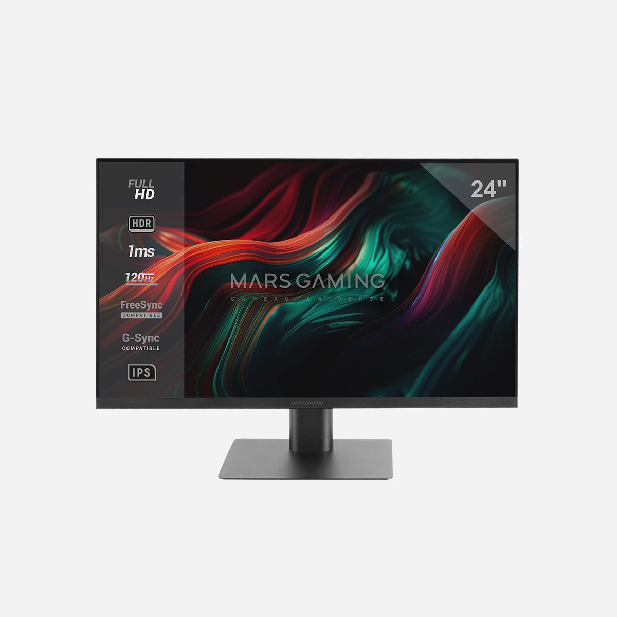 Mars Gaming MV24 - Moniteur 24" LED Full HD Fast IPS 120Hz, 1ms, HDR10, FreeSync/G-SYNC, HDMI 2.0/DisplayPort 1.2, Noir, VESA 100x100 - Le moniteur de jeu Full HD 24" MV-24, équipé de la technologie FAST-IPS, offre un temps de réponse ultra-rapide de 1 ms et un taux de rafraîchissement de 120 Hz, garantissant des images nettes et des mouvements fluides. La technologie HDR10 offre des couleurs vives et réalistes, tandis que la compatibilité FreeSync et G-Sync garantit une expérience de jeu ininterrompue. Son design fin et ergonomique comprend un réglage de l'inclinaison et les technologies Low Blue Light et Flicker Free pour réduire la fatigue oculaire. De plus, sa conception sans cadre avec une base métallique robuste est idéale pour les configurations multi-écrans. Il offre une connectivité multimédia étendue avec des câbles HDMI et DisplayPort inclus, une prise jack 3,5 mm et des haut-parleurs intégrés, garantissant une intégration transparente avec tous vos appareils multimédias.<br><br><b>MONITEUR DE JEU FAST-IPS FULL HD 24"</b><br>L'écran d'ordinateur MV-24 offre une expérience de jeu et multimédia de haut niveau avec son écran 24 pouces Full HD 1920x1080 et son angle de vision ultra large de 178º. Ce moniteur FHD est doté de la technologie FAST-IPS avec un temps de réponse ultra-rapide de 1 ms et un taux de rafraîchissement de 120 Hz qui garantit des images nettes et un mouvement fluide, réduisant le flou de mouvement et améliorant la clarté pour une expérience visuelle immersive. Que vous jouiez, regardiez des films ou travailliez, le MV-24 offre une expérience inégalée.<br><br><b>DISPONIBLE EN DEUX VERSIONS</b><b>NOIR ET BLANC</b><br>Choisissez celui qui convient le mieux à votre configuration.<br><br><b>GAMEPLAY PARESSEUX AVEC FREESYNC ET G-SYNC</b><br>Profitez d'un gameplay sans déchirure ni latence grâce à la prise en charge des technologies FreeSync et G-Sync. Cette synchronisation adaptative avancée garantit une expérience de jeu ultra fluide et sans déchirure, offrant aux joueurs l'avantage concurrentiel nécessaire pour les jeux les plus dynamiques.<br><br><b>DESIGN ÉLÉGANT SANS CADRE. CONSTRUCTION ROBUSTE</b><br>La conception sans cadre et la base en métal robuste du MV-24 sont parfaites pour les configurations multi-écrans. Cette conception offre non seulement un look moderne et élégant, mais maximise également l'espace de l'écran, permettant une expérience de visualisation plus immersive. La base en métal offre une stabilité exceptionnelle, évitant tout vacillement lors de sessions de jeu ou de travail intenses. De plus, le moniteur est compatible avec le montage VESA 100x100, ce qui le rend facile à installer sur un mur ou un bras, améliorant ainsi la gestion de l'espace sur votre bureau.<br><br><b>CONNECTIVITÉ MULTIMÉDIA POLYVALENTE</b><br>Équipé de connecteurs HDMI et DisplayPort et d'une sortie jack audio 3,5 mm, le moniteur MV-24 s'intègre parfaitement à tous vos appareils. Comprend un câble HDMI et un câble DisplayPort, ce qui le rend facile à utiliser dès la sortie de la boîte. De plus, ses haut-parleurs intégrés offrent un son clair et pratique, éliminant le besoin de haut-parleurs externes et créant un espace de travail efficace et sans encombrement. Que vous connectiez une console de jeu ou d'autres appareils multimédias, le MV-24 garantit une large compatibilité et une expérience utilisateur sans tracas. <br><br><b>DES IMAGES ÉPOUSTOUFLANTES GRÂCE À LA TECHNOLOGIE HDR10</b><br>Découvrez la véritable profondeur et l'intensité de vos images avec la technologie HDR10 du moniteur MV-24. Avec 16,7 millions de couleurs, ce moniteur garantit que chaque image est époustouflante et réaliste. Profitez de couleurs vives et de détails nets, parfaits pour les professionnels de la création et les amateurs de divertissement multimédia.<br><br><b>CONCEPTION ERGONOMIQUE RÉGLABLE</b><br>Le moniteur de jeu MV-24 a été conçu en pensant à votre ergonomie. Avec une finition antireflet et une inclinaison réglable jusqu'à 25º, il garantit une position de visualisation parfaite à tout moment. Les technologies Low Blue Light et Flicker Free réduisent la fatigue oculaire en minimisant les émissions de lumière bleue et le scintillement de l'écran, offrant une expérience de visualisation confortable même pendant de longues journées d'utilisation. De plus, le moniteur comprend plusieurs modes prédéfinis et paramètres de couleur, de luminosité et de contraste, vous permettant de le personnaliser selon vos préférences.