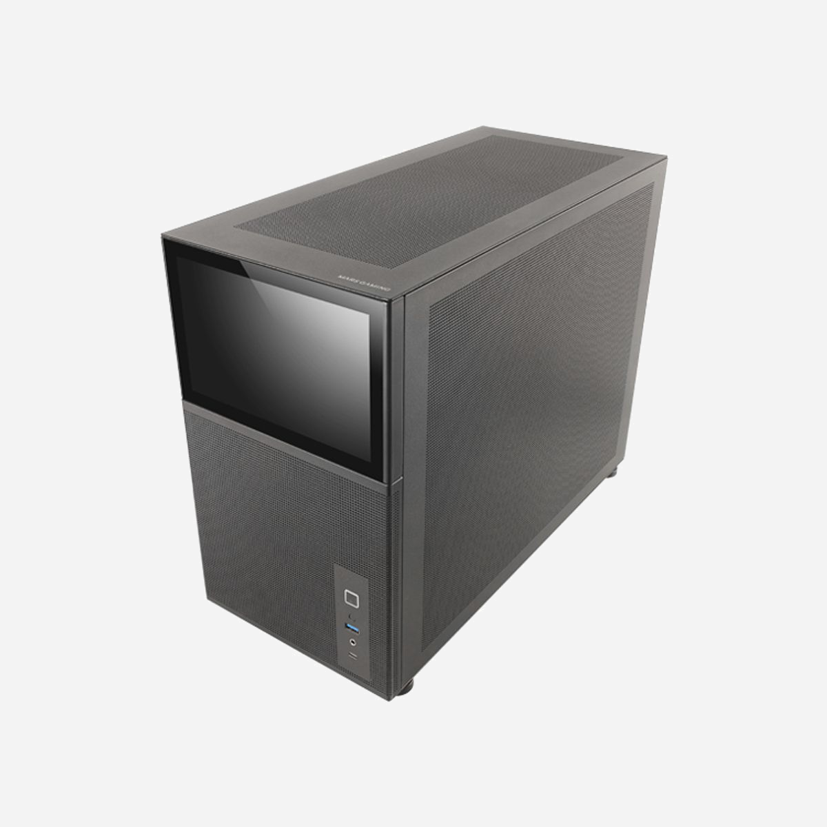 Mars Gaming MC-LCD Mini Tower Noir : Boîtier PC Micro-ATX/Mini-ITX, écran IPS 8" 1280x800, USB 3.2 Gen 1/Gen 2 Type-C, Acier, Refroidissement liquide 360mm max. - Le boîtier d'ordinateur MC-LCD élève le jeu et la productivité à un niveau supérieur, combinant une conception Micro-ATX compacte et sophistiquée avec une construction en acier robuste et une conception en maille qui assure un flux d'air optimal. Son écran LCD IPS haute résolution de 8 pouces ouvre un monde de possibilités de personnalisation et de multitâche. Équipé pour abriter des systèmes de refroidissement liquide avancés et la dernière génération de cartes graphiques, ce boîtier ne lésine pas sur la connectivité avec les ports USB 3.0, HD Audio et USB-C. Il se distingue également par son grand espace de stockage et ses possibilités d'extension, ce qui en fait un choix parfait en termes de capacité et de fonctionnalité.<br><br><b>CONCEPTION PERSONNALISÉE ET FONCTIONNALITÉS AVANCÉES</b><br>Ce boîtier CUSTOM haut de gamme, élégant et compact est livré sans composants préinstallés afin que vous puissiez ajouter vos composants préférés, des ventilateurs, des adaptateurs de carte graphique verticaux ou des systèmes de refroidissement liquide jusqu'à 360 mm. Sa construction robuste en acier et sa conception mince garantissent une esthétique sophistiquée et une durabilité maximale. Equipé de la dernière technologie de connectivité et d'un écran LCD intégré, le boîtier MC-LCD redéfinit l'interaction avec l'utilisateur, promettant une expérience utilisateur immersive et unique. Préparez-vous à personnaliser votre espace de jeu ou de travail avec une liberté et un style totaux.<br><br><b>DISPONIBLE EN 2 COULEURS</b><b>NOIR OU BLANC</b><br>Choisissez celui qui convient le mieux à votre configuration !<br><br><b>FLUX D'AIR EFFICACE AVEC CONCEPTION EN MAILLE</b><br>Optimisez les performances de votre boîtier PC avec le panneau Mesh, la conception supérieure et avant, conçue pour fournir un flux d'air exceptionnel et éviter la surchauffe, améliorant le refroidissement et transformant ce boîtier PC en centre de votre configuration. Idéal pour de longues heures de jeu ou un travail intensif.<br><br><b>CONNECTIVITÉ DE POINTE</b><br>Ce boîtier PC de jeu offre une connectivité de haut niveau avec une accessibilité optimisée : un port USB 3.0, un port audio HD et un USB-C pour des transferts ultra-rapides et une efficacité inégalée. Conçu pour faciliter l'interaction et améliorer l'expérience utilisateur, il représente la combinaison idéale de design et de fonctionnalité dans les boîtiers PC pour les amateurs de jeux et de technologie.<br><br><b>ÉCRAN LCD INTÉGRÉ. EXPÉRIENCE IMMERSIVE</b><br>Optimisez votre espace de travail ou de jeu avec l'écran LCD IPS innovant de 8 pouces sur votre boîtier PC, adaptable aux orientations verticales ou horizontales et avec la possibilité de s'installer latéralement et frontalement rapidement et facilement. Avec une haute résolution de 1280x800 et une connectivité HDMI, cet écran ajoute polyvalence et fonctionnalité, vous permettant de gérer plusieurs tâches et de porter votre créativité au niveau supérieur. C'est l'outil idéal pour ceux qui recherchent le meilleur boîtier de jeu et pour les créateurs de contenu en quête d'efficacité et de personnalisation. <br><br><b>CAPACITÉ ET REFROIDISSEMENT SUPÉRIEURS</b><br>Libérez votre potentiel. Equipé pour accueillir 2 disques durs et doté de 4 emplacements d'extension, ce boîtier d'ordinateur est idéal pour intégrer des cartes graphiques de dernière génération jusqu'à 417 mm, vous permettant de construire un PC hautes performances. Améliorez la gestion thermique avec la prise en charge des refroidisseurs de processeur jusqu'à 170 mm, la possibilité d'installer jusqu'à 7 ventilateurs de 120 mm et la prise en charge complète des systèmes de refroidissement liquide jusqu'à 360 mm.<br><br><b>ALIMENTATION AVANT</b><br>Le boîtier MC-LCD se distingue par sa conception exclusive qui permet d'installer l'alimentation sur le panneau avant, avec la possibilité de régler sa hauteur à différents niveaux. Cette conception innovante garantit une disposition plus efficace des composants et une meilleure accessibilité aux autres composants, ainsi qu'une optimisation du flux d'air interne, garantissant ainsi des performances supérieures et une stabilité thermique exceptionnelle.