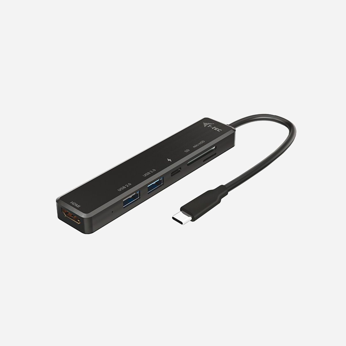 i-tec USB-C Travel Dock 4K HDMI + Power Delivery 60W - 1x USB 2.0, 1x USB 3.2 Gen 1 Type-A, 1x USB-C, Lecteur SD/MicroSD, Compatible Windows/macOS/Linux/Android - Une petite station d’accueil qui, malgré ses dimensions très compactes, offre tout ce dont vous avez besoin pour un travail de base. Connectez un moniteur externe en résolution jusqu’à 4K, deux ports USB pour connecter vos périphériques et un lecteur de cartes SD et microSD pour faciliter le transfert de données. Bien sûr, vous pouvez également alimenter votre ordinateur portable, jusqu’à 60W (vous pouvez soit utiliser votre adaptateur électrique existant, soit acheter un chargeur chez nous).