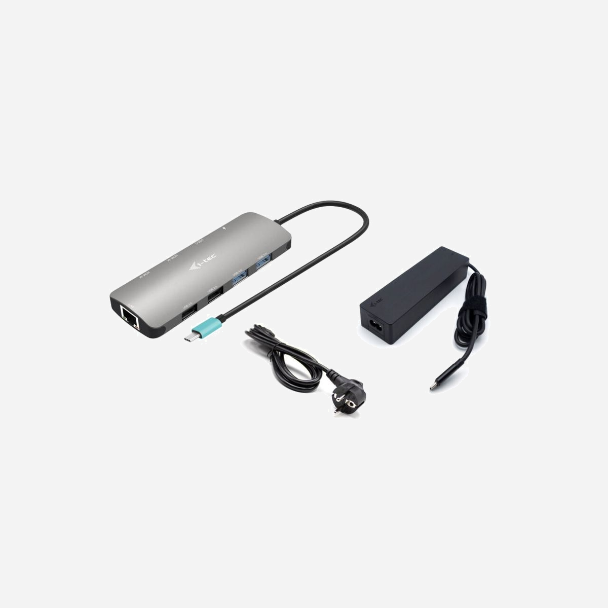 i-tec Station d'accueil USB-C Nano Métal 2x Display 4K 60Hz avec PD 100W + Chargeur 100W (2x HDMI, 2x USB 3.2, 2x USB 2.0, RJ45 Gigabit, Windows/macOS/Android/ChromeOS/Linux) - Petite station d’accueil USB-C en métal capable de prendre en charge jusqu’à deux moniteurs externes simultanément*. Connectez simplement votre ordinateur portable ou votre tablette (pas besoin d’installer de pilotes) et profitez des avantages d’un transfert de données USB rapide et d’une connexion à Internet via un port LAN. Et bien sûr, la station d’accueil peut également alimenter votre ordinateur portable jusqu’à 100 W, ce qui signifie que vous pourrez charger tous les ordinateurs portables et tablettes qui prennent en charge la charge via USB-C (USB-C Power Delivery).<br><br>Le corps en aluminium brossé confère à la station d’accueil une durabilité et une résilience suffisantes, même en cas de déplacements fréquents. Le câble USB-C intégré est suffisamment long pour une connexion confortable, même si le port USB-C est situé dans la partie supérieure du cadre de l’écran (typique pour les ordinateurs portables/tablettes hybrides).<br>La station d’accueil est également entièrement compatible avec les tablettes et les ordinateurs portables dotés d’un port Thunderbolt 3/4.<br><br>- Connectez jusqu’à deux moniteurs externes.<br>- Puissance délivrée : jusqu’à 100 W<br>- Équipé de deux ports HDMI<br>- Deux ports USB 3.2 (5 Gbps), deux ports USB 2.0 et un port USB-C vous permettront de connecter facilement vos appareils et périphériques USB.<br>- Gigabit Ethernet RJ-45 fournit une connexion Internet fiable, robuste et à grande vitesse prenant en charge des vitesses de 10/100/1000 Mbps.<br>- Prise en charge de Windows 10/11, macOS, Android, Chrome OS et Linux<br><br>CHARGEUR<br>Cet adaptateur d’alimentation USB-C universel d’une puissance de 100 W est un excellent choix pour alimenter tout ordinateur portable ou autre appareil équipé d’un connecteur USB-C qui prend en charge l’USB-C Power Delivery avec une demande de puissance maximale de 100 W.<br>La tension est réglée automatiquement selon la spécification USB Power Delivery 2.0 v1.2 dans les profils individuels selon les étapes suivantes : 5 V / 9 V / 12 V / 15 V / 19 V / 20 V avec max. 5 A. L’adaptateur est léger et très portable ; il est équipé d’une protection intelligente contre les surcharges de courant, les surtensions, les courts-circuits et les surchauffes.<br><br>* macOS ne prend pas en charge la technologie MST (Multi Stream Transport), ce qui signifie que lorsqu’ils sont connectés à un appareil fonctionnant sous macOS, les deux moniteurs externes connectés afficheront la même image.