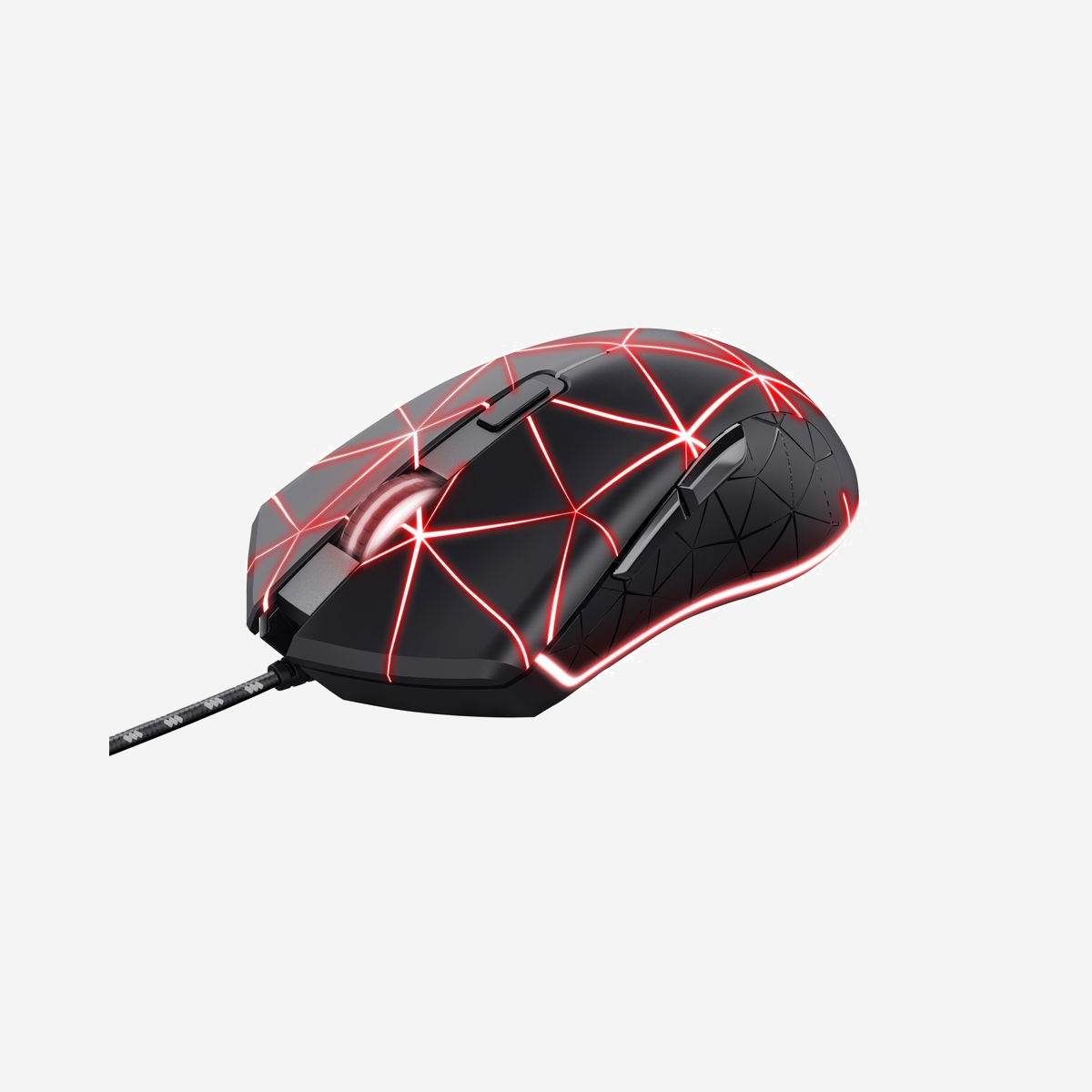 Trust GXT 133 Locx Souris Gaming USB Type-A Optique 4000 DPI, 6 Boutons, Rétroéclairage LED RGB, Câble 1.8m, Droitier, 86g, Windows, Noir - <b>Souris de jeu</b><br><br>Souris de jeu précise avec côtés texturés et éclairage par diodes de conception unique<br><br><b>Souris de jeu précise</b><br><br>Tous les champions commencent en bas du classement. Pour faire partie des meilleurs, il faut des heures et des heures de pratique. La souris de jeu GXT 133 Locx précise comprend 6 boutons réactifs et des côtés texturés confortables pour réaliser toutes ces heures de pratique. Donnez-vous à fond !<br><br><b>Soyez prêt !</b><br><br>Le capteur optique haute précision 800 - 4 000 ppp de cette souris vous offre une grande rapidité et une grande précision. Quel que soit le jeu auquel vous jouez ou l'ennemi auquel vous faites face, il y a toujours le bon réglage. En un seul clic sur le bouton de sélection rapide, la souris de jeu Locx est prête pour ce qui va arriver.<br><br><b>Mode inactif</b><br><br>Lorsque vous n'utilisez pas la souris, elle produira un effet de respiration attrayant de 4 couleurs.Lorsque vous n'utilisez pas la souris, elle produira un effet de respiration attrayant de 4 couleurs.<br><br><b>Couleurs à pulsations</b><br><br>La conception unique de l'éclairage séduisant du dessus attirera vos ennemis dans votre toile. Les couleurs sont connectées à vos paramètres ppp : 800 ppp vous donne une lumière rouge à pulsations, 1 200 ppp propose une lumière bleue à pulsations, 2 400 ppp pour le vert et 4 000 ppp crée un éclairage fuchsia.<br><br><b>Design avancé</b><br><br>Cette souris de jeu présente un design symétrique adapté à tous les joueurs, qu’ils soient gauchers ou droitiers. Il a également des côtés texturés pour une adhérence accrue lors de longues sessions de jeu. Pour éviter que votre câble ne se torde, la souris est dotée d'un câble USB tressé en nylon de 1,8 m. Préparez-vous pour une bonne séance de jeu !