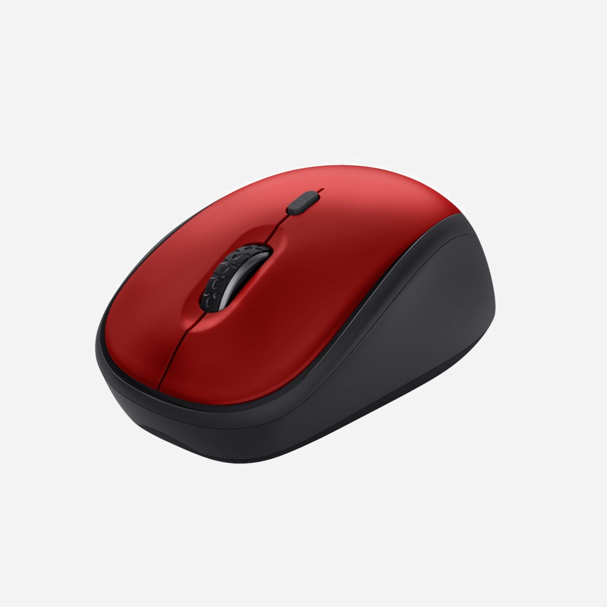 Trust Yvi+ Souris RF sans fil optique 1600 DPI, 4 boutons, portée 8m, USB Type-A, pile AA 12 mois, Windows/macOS/ChromeOS, noir/rouge - Souris sans fil compacte avec des boutons silencieux ; fabriquée à 83 % à partir de matériaux recyclés<br><br><b>Une souris verte</b><br>Avec un score Clevergreen de 4*, la souris YVI+ est composée à 83 % de plastiques recyclés.<br><br><b>Tenez la distance</b><br>La très longue autonomie de la pile garantit jusqu'à 12 mois d'utilisation. Prêt à fêter votre anniversaire et celui de votre souris ?<br><br><b>Supprimez le bruit</b><br>Les boutons silencieux maintiennent la tranquillité – et votre productivité – à un niveau optimal.<br><br><b>Petit format, grands résultats</b><br>Grâce à sa forme compacte et confortable, la souris YVI+ vous permet de rester efficace sur toute la ligne, aussi bien en voyage que lors de vos trajets quotidiens. <br><br><b>La liberté avant tout</b><br>Une portée sans fil de 8 m offre beaucoup de liberté pour faire avancer les choses – pas de câbles emmêlés, pas de nœuds, pas de soucis.<br><br><b>Précision, précision</b><br>Un bouton de sélection de vitesse vous permet de permuter entre 800 et 1600 DPI, selon vos préférences et la tâche en cours.