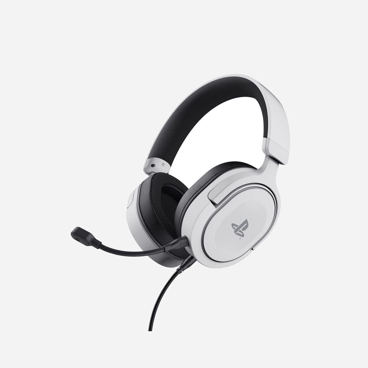 Trust GXT 498 Forta Casque Gaming Filaire Circum-Aural, HP 50mm, Micro Amovible Omnidirectionnel, PS5/PS4, Noir/Blanc, Câble 1.2m - <b>Sous licence pour gagner</b><br>Vivez votre meilleure expérience de gaming avec le casque-micro Forta, sous licence officielle pour les consoles PS5™. Il fonctionne parfaitement avec votre console PlayStation®, tant sur le plan technique qu’esthétique. Cool.<br><br><b>Des sensations optimales</b><br>Dites adieu aux casques qui vous compriment le cerveau. L’arceau rembourré, les oreillettes amovibles et les coussinets supra-auriculaires doux et durables vous procureront d’aussi bonnes sensations que votre toute première victoire. <br><br><b>Sensations optimales</b><br>Dites adieu aux casques-micros qui vous entravent. L’arceau rembourré, les oreillettes amovibles et les coussinets supra-auriculaires doux et durables vous procureront d’aussi bonnes sensations que votre toute première victoire.<br><br><b>Mettez le son</b><br>La qualité du son est tellement bonne que vous pourrez jouer les yeux fermés. Les haut-parleurs puissants 50 mm et l’audio 3D sur votre console PS5™ vous propulsent au cœur de l’action, là où vous devez précisément être.<br><br><b>Son fort et puissant</b><br>Envie de discuter ? Exprimez chacune de vos émotions grâce à votre microphone flexible amovible. Pas d’humeur aujourd’hui ? Pas de problème. Détachez simplement le micro et profitez !