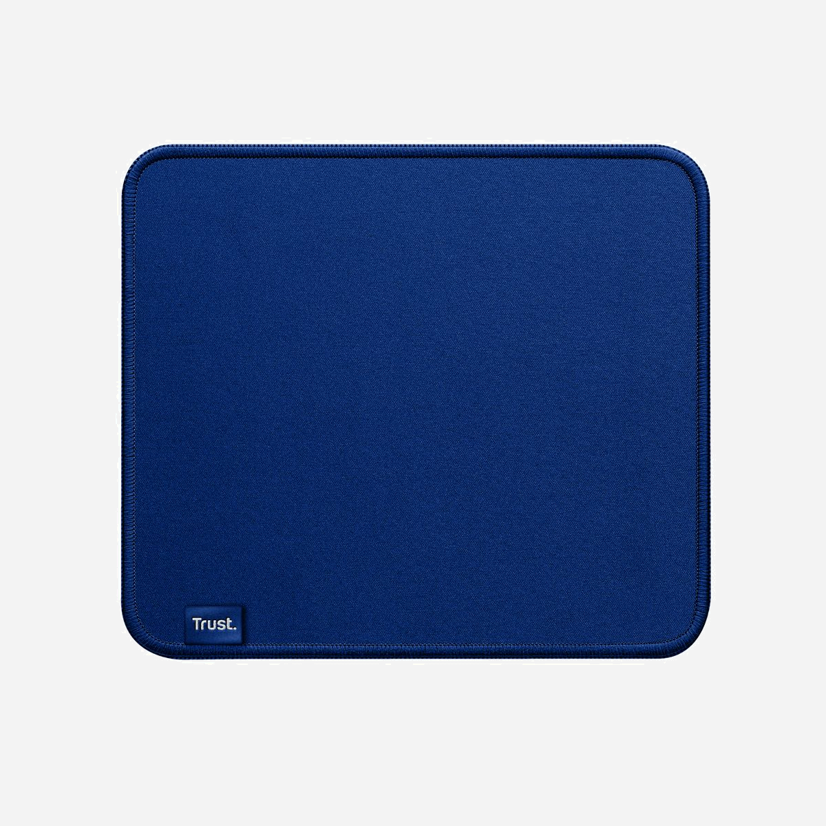 Tapis de Souris Trust 24744 Boye Bleu, 250x210x3mm, Caoutchouc & PET Recyclé, Rebords Cousus, M, Monochromatique Bleu - Tapis de souris lisse et écologique fabriqué à partir de matériaux naturels recyclés