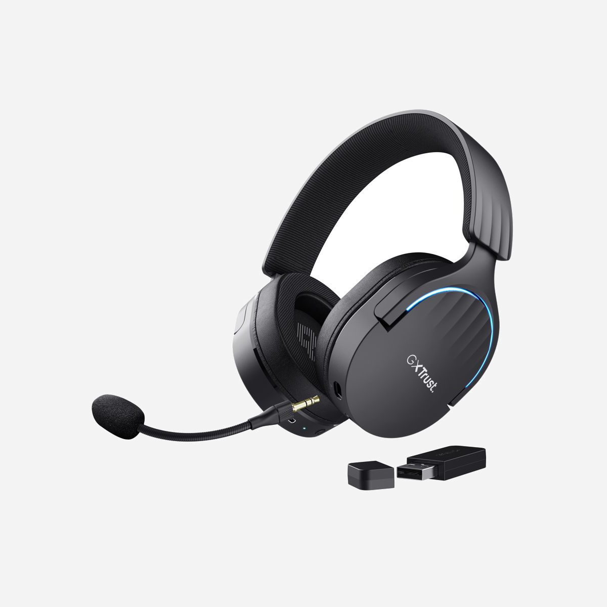 Trust GXT 491 Fayzo Casque Gaming USB Type-C & Bluetooth, Son 7.1, Transducteurs 50mm, Autonomie 22h, Micro Détachable, RGB, PC/Console/Mobile - Doublez vos performances<br>Envie de profiter pleinement de la bande son de votre jeu tout en discutant ou écoutant de la musique sur votre téléphone ? Nous avons ce qu’il vous faut ! Avec sa fonctionnalité sans fil double, le Fayzo vous permet de vous connecter simultanément à votre PC / console et à votre téléphone via le récepteur USB 2,4 GHz à ultra-faible latence et au Bluetooth. De plus, ce micro-casque offre jusqu’à 22 heures d’autonomie grâce à une batterie rechargeable très pratique.<br><br>L’énergie du personnage principal<br>Plongez dans le jeu, littéralement. Avec le son surround virtuel 7.1 et des transducteurs de 50 mm, ce microcasque délivre un son clair et puissant qui vous transportera au cœur de l’action. La garantie d’une expérience sonore exceptionnelle !<br><br>Entrez dans la zone de confort<br>Restez cosy avec le Fayzo. Les coussinets confortables, un arceau réglable et des oreillettes pivotantes vous garantissent le plus grand confort dès que vous enfilez ce micro-casque jusqu’à la fin de votre session de gaming.<br><br>Plus écolo, moins d’écho<br>Ce micro-casque vous offre non seulement un son incroyable, mais il vous permet également d’apporter votre contribution à la protection de l’environnement. Avec une composition de 85 % de plastique recyclé, le casque gaming sans fil Fayzo Dual est fait pour les joueurs ET la planète !<br><br>La communication clarifiée<br>Votre équipe mérite de vous entendre haut et fort : le microphone réducteur de bruits filtre les bruits de fond pour une communication extrêmement claire ; il peut même être détaché lorsqu’il n’est pas utilisé !<br><br>Couleurs tendance<br>Donnez une nouvelle dimension à votre setup de gaming avec ce micro-casque tendance. L’éclairage RGB<br>multicolore réglable avec trois modes de couleurs (plus un mode éteint) vous permet d’exprimer votre style unique tout en enchaînant les victoires.<br><br>Votre plateforme, vos règles<br>Que vous soyez de la Team PC, PlayStation ou Switch, le Fayzo deviendra le compagnon idéal. Compatible avec plusieurs plateformes, branchez-le simplement sur votre appareil favori via le dongle USB et/ou la connexion Bluetooth et à vous de jouer !<br><br>Un contrôle total<br>Allumé ou éteint : grâce aux commandes faciles d’accès sur l’oreillette, équilibrez rapidement le son entre votre PC/console et téléphone ou coupez le microphone d’une simple pression sur un bouton.