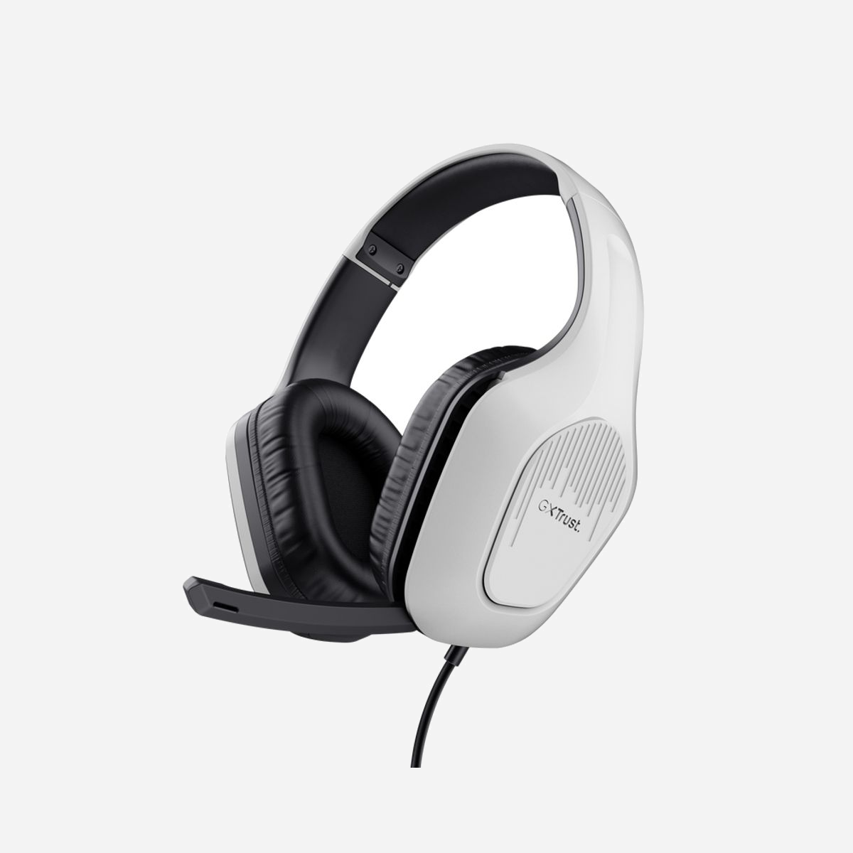 Trust GXT 415PS ZIROX Casque Gaming Filaire Arceau Binaural Noir/Blanc, Transducteurs 50mm, 20-20000Hz, Connecteur 3.5mm, Câble 1.2m, Compatible Windows/macOS/Android/iOS - <b>Léger comme une plume</b><br>Avec un poids de 244 grammes seulement, le Zirox offre un design léger et confortable qui vous fera presque l’oublier. Pensez quand même à l’enlever avant de quitter la maison !<br><br><b>Le son de la réussite</b><br>Célébrez vos victoires à plein volume avec les transducteurs puissants de 50 mm de ce micro-casque. En vous transportant au cœur de l’action, le Zirox vous permet d’entendre tout ce qu’il y a à entendre.<br><br><b>Son fort et puissant</b><br>Vous le voyez, vous ne le voyez pas Le microphone repliable du Zirox se replie dans le micro-casque, tandis que le contrôle du volume sur l’oreille et la désactivation du microphone vous permettent d’entendre et de dire ce que bon vous semble.<br><br><b>Un pour tous et tous pour un </b><br>Même dans les sessions de jeu vidéo les plus intenses, ce micro-casque vous suit partout. Grâce à l’arceau réglable, il est conçu pour s’adapter parfaitement à tous.<br><br><b>Le compagnon de votre console</b><br>Conçu spécifiquement pour votre console, le Zirox est idéal pour profiter pleinement de vos séances de jeu sur PS5. Grâce au câble de 1,2 m, il vous suffit de le brancher sur votre manette pour que la partie commence !