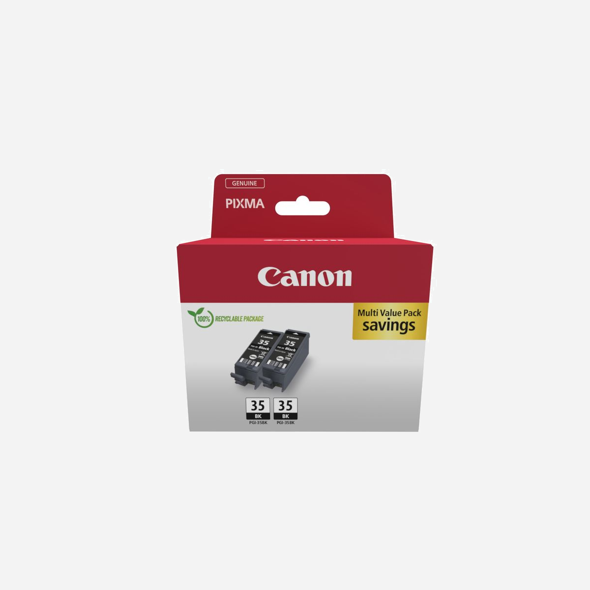 Canon 1509B029 - Pack Double Cartouches d'Encre Noire Originales - 2 x 382 Pages - Compatibilité PIXMA iP100/110/TR150 - Fabriqué au Japon - Canon 1509B029. Type d'alimentation: Emballage double, Couleurs d'impression: Noir, Quantité: 2 pièce(s), Rendement par page de l'encre noire: 382 pages
