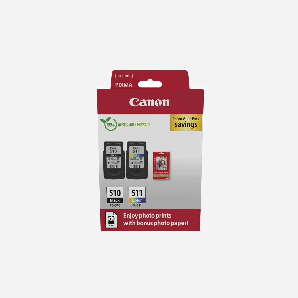 Canon 2970B017 : Pack 2 Cartouches d'Encre Originales (Noir + Couleur CMJN) - Compatibilité Imprimantes PIXMA iP/MP/MX - Fabrication Japon - Canon 2970B017. Type d'alimentation: Pack de valeur de photo, Couleurs d'impression: Noir, Cyan, Magenta, Jaune, Quantité: 2 pièce(s)