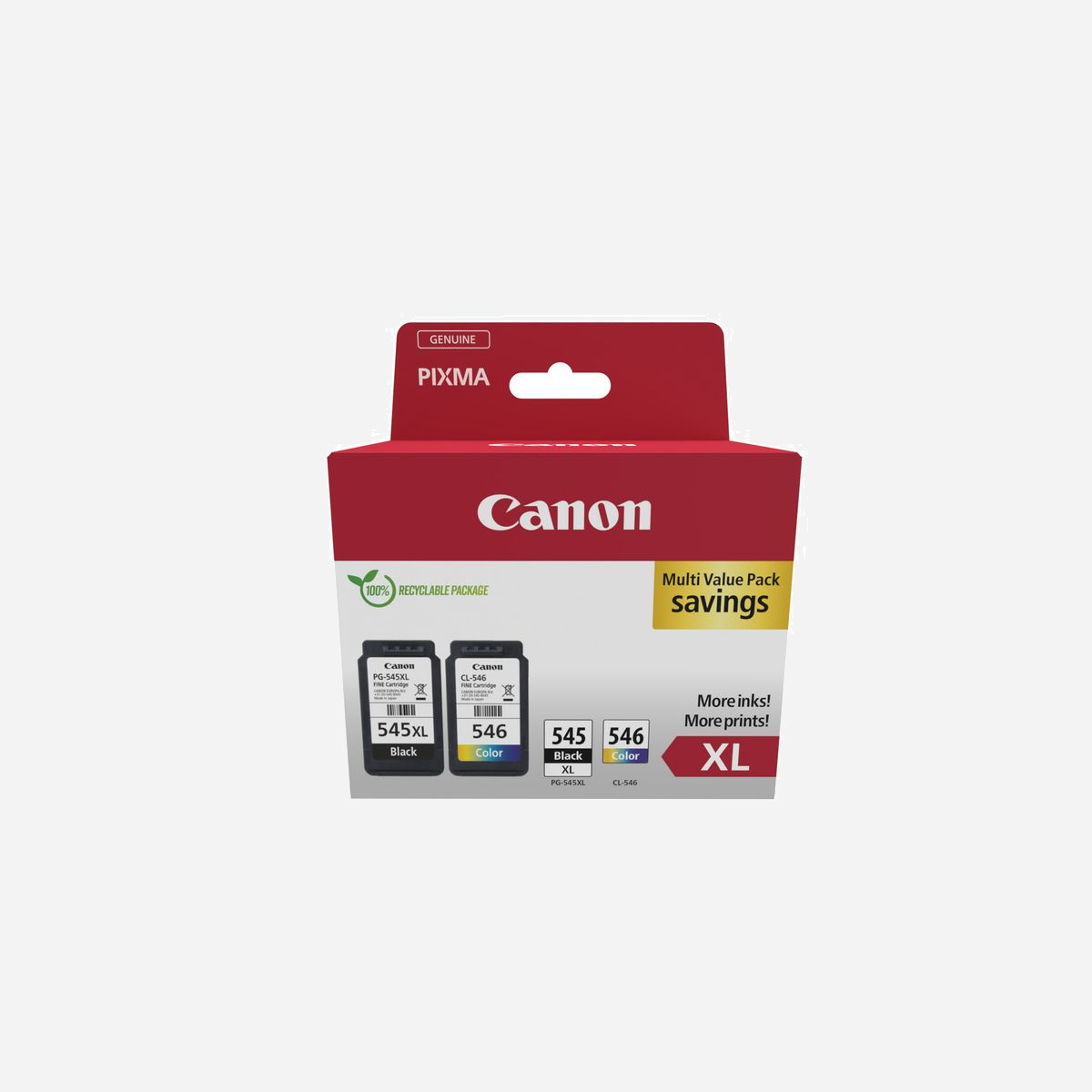 Canon 8286B012 Pack 2 Cartouches Originales XL (Noir, Cyan, Magenta, Jaune) pour PIXMA iP2850, MG2450, MG2550 etc. - Value Pack Photo - Canon 8286B012. Type de cartouche d'encre: Rendement élevé (XL), Type d'alimentation: Pack de valeur de photo, Couleurs d'impression: Noir, Cyan, Magenta, Jaune, Quantité: 2 pièce(s)
