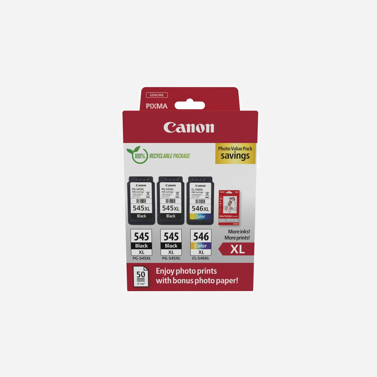Canon 8286B015 : Pack 3 Cartouches Originales XL (2 Noir 15ml, 1 Couleur 13ml) pour PIXMA iP2850/MG2550 et séries TS/TR - Canon 8286B015. Type de cartouche d'encre: Rendement élevé (XL), Volume d'encre noire: 15 ml, Type d'alimentation: Pack de valeur de photo, Volume d'encre de couleur: 13 ml, Couleurs d'impression: Noir, Cyan, Magenta, Jaune, Quantité: 3 pièce(s)