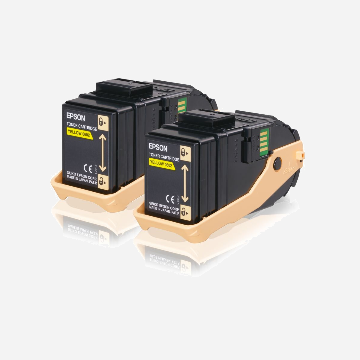 Epson C13S050606 - Pack de 2 Toners Jaune Original, 7500 pages, Technologie Laser, Compatibilité AcuLaser C9300N - Fabriqué au Japon - Epson Pack 2 Toners Jaune (2 x 7 500 p). Rendement par page de toner de couleur: 7500 pages, Couleurs d'impression: Jaune, Quantité: 1 pièce(s)