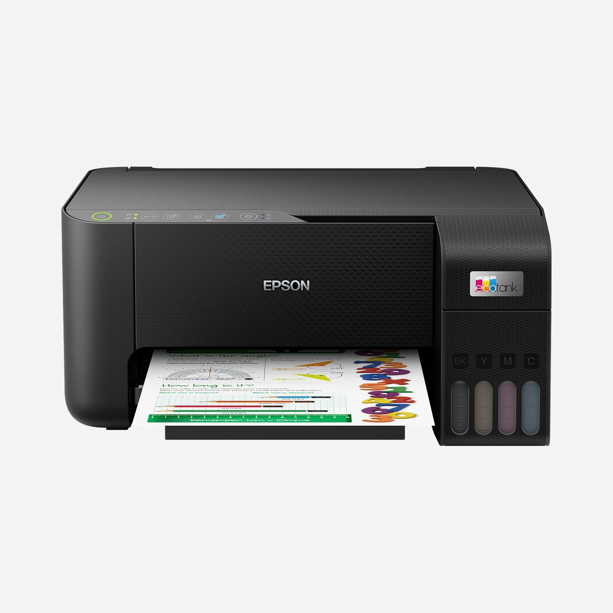 Epson EcoTank ET-2815 Multifonction Jet d'encre Couleur A4, Résolution 5760x1440 DPI, 33ppm Noir/15ppm Couleur, Wifi, Impression Photo sans marge, Technologie Zéro Chaleur, Réf C11CJ67417 - <b>Dites adieu aux cartouches</b><br>EcoTank offre une impression à domicile simple : les réservoirs d’encre ultra haute capacité permettent des recharges faciles et les bouteilles sont dotées d’un détrompeur pour ne plus se tromper de couleur en remplissant le réservoir. Avec l’affichage du niveau de l’encre en façade, il est facile de savoir quand une recharge est nécessaire.<br><br><b>Économies à long terme</b><br>Ce multifonction vous fait économiser jusqu’à 90 % sur vos coûts d’impression1 et il est livré avec jusqu’à 3 ans d’encre2. Un jeu de bouteilles d’encre permet d’imprimer jusqu’à 4 500 pages en monochrome et 7 500 pages en couleur3, soit l’équivalent de 72 cartouches d’encre1 !<br><br><b>Application Epson Smart Panel</b><br>Cette application vous permet de contrôler votre multifonction à partir de votre appareil mobile4. Vous pouvez imprimer, copier et numériser des documents et des photos, mais aussi configurer, surveiller et dépanner votre multifonction, le tout depuis votre téléphone ou votre tablette.<br><br><b>Nombreuses fonctionnalités</b><br>Grâce à un bac papier arrière de 100 feuilles, à l’impression photo sans marge (jusqu’à 10 × 15 cm) ainsi qu’à des vitesses d’impression pouvant atteindre 10 pages par minute5, vous pouvez effectuer rapidement plusieurs tâches en toute simplicité.<br><br><b>Flexibilité moderne</b><br>Grâce à son design compact et à sa connectivité Wi-Fi® et Wi-Fi Direct™, vous pouvez facilement intégrer ce multifonction à votre installation existante et imprimer depuis vos appareils mobiles, tablettes et ordinateurs portables4.<br><br><b>Technologie Zéro Chaleur</b><br>Grâce à la technologie Zéro Chaleur Micro Piezo, vous bénéficiez d’une consommation d’énergie réduite et vous avez besoin de moins de pièces de rechange. La tête d’impression est également préinstallée, de sorte que la configuration de votre multifonction est d’une grande simplicité.