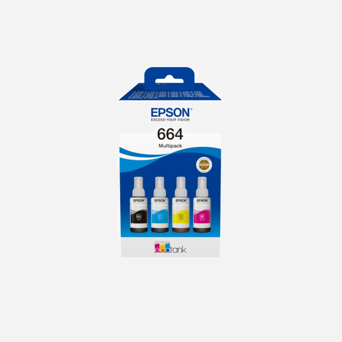 Epson C13T66464A Pack 4 Cartouches d'Encre Originales (Noir, Cyan, Magenta, Jaune) pour Imprimantes Epson, Type Multi Pack - Epson C13T66464A. Type d'alimentation: Multi pack, Couleurs d'impression: Noir, Cyan, Magenta, Jaune, Quantité: 4 pièce(s)