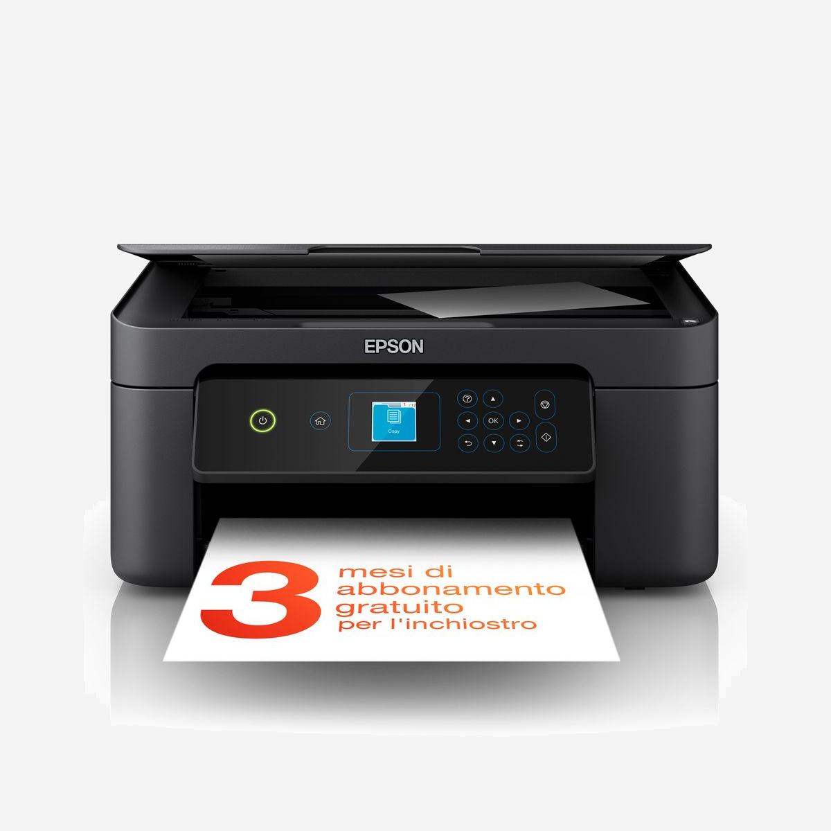 Epson Expression Home XP-3205 Jet d'encre Couleur A4, Résolution 5760x1440 DPI, 10 ppm Noir/5 ppm Couleur, Scan 1200x2400 DPI, WiFi, Recto-Verso Auto, USB, Écran LCD - Epson Expression Home XP-3205. Technologie d'impression: Jet d'encre, Impression: Impression couleur, Résolution maximale: 5760 x 1440 DPI, Vitesse d'impression (couleur, qualité normale, A4/US Letter): 5 ppm. Numérisation: Numérisation couleur, Résolution de numérisation optique: 1200 x 2400 DPI. Fonctions recto verso: Impression, Numérisation. Taille de papier de série A ISO maximum: A4. Wifi. Couleur du produit: Noir