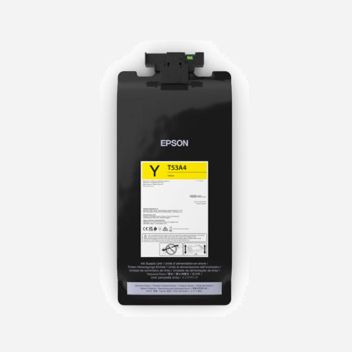 Cartouche d'encre Jaune Epson UltraChrome XD3 1600ml, Type à Pigments, Référence C13T53A400, pour SureColor SC-T7700D, 1 pièce - Epson UltraChrome XD3. Type d’encre noire: Encre à pigments, Type d'alimentation: Paquet unique, Volume d'encre de couleur: 1600 ml, Couleurs d'impression: Jaune, Quantité: 1 pièce(s)