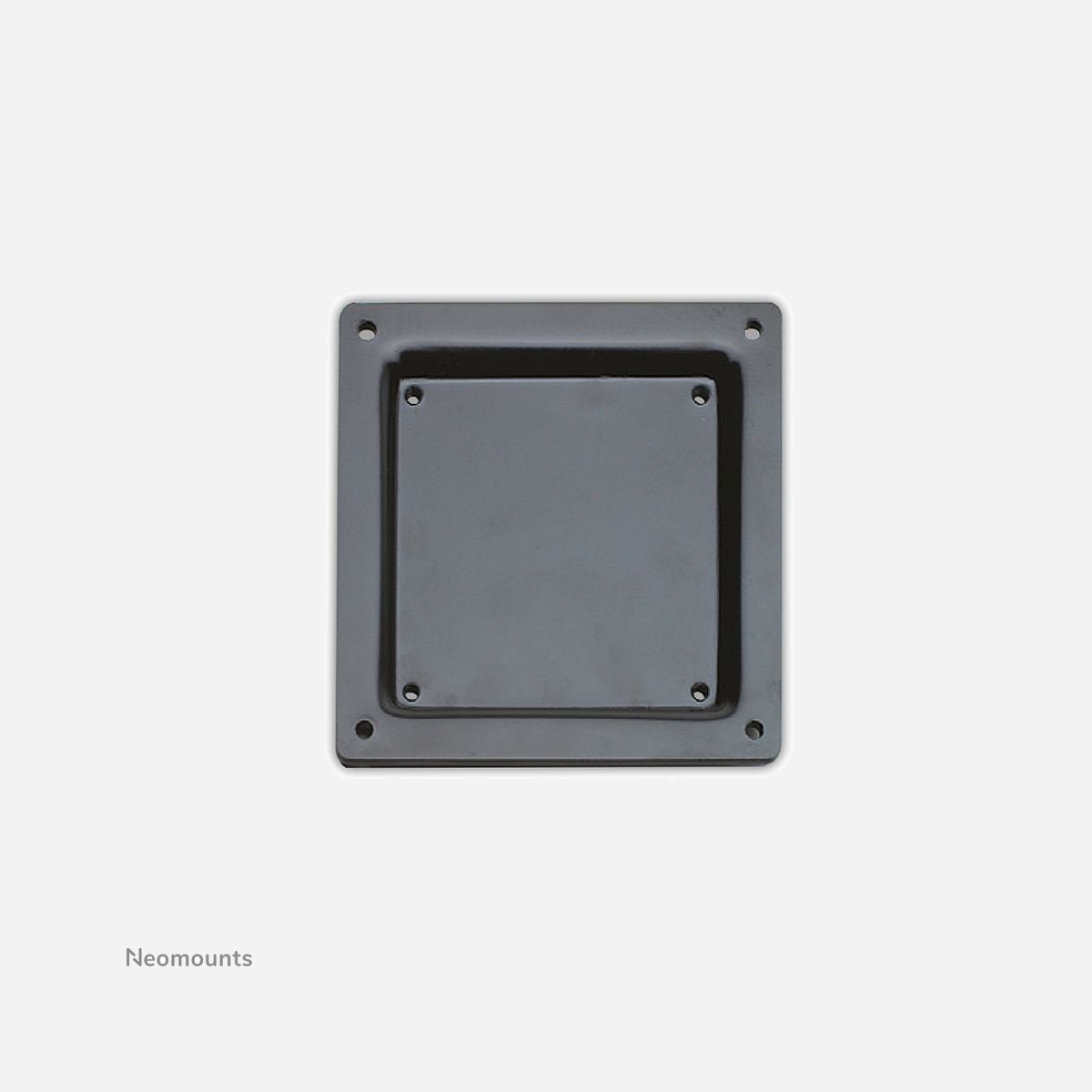 Neomounts FPMA-VESA100 Adaptateur VESA Acier Noir 10-30" (25.4-76.2cm) VESA 75x75/100x100mm Max 25kg - L'adaptateur VESA Neomounts, modèle FPMA-VESA100 est adapté pour les écrans jusqu'à 30" (76cm). Idéal lorsque l'écran plat nécessite un VESA différent pour être monter sur un mur, un bureau ou au plafond.<br><br>L'adaptateur VESA Neomounts FPMA-VESA100 est adapté pour les écrans jusqu'à 30" (76cm) et les VESA 75x75 ou 100x100mm. La capacité de poids de ce produit est de 25 kg. Laprofondeur de cet adaptateur est de 3 millimètres seulement. Différents modèles de trous peuvent être couverts à l'aide des plaques d'adaptation Neomounts VESA.<br><br>Tout le matériel d'installation est fourni avec le produit.