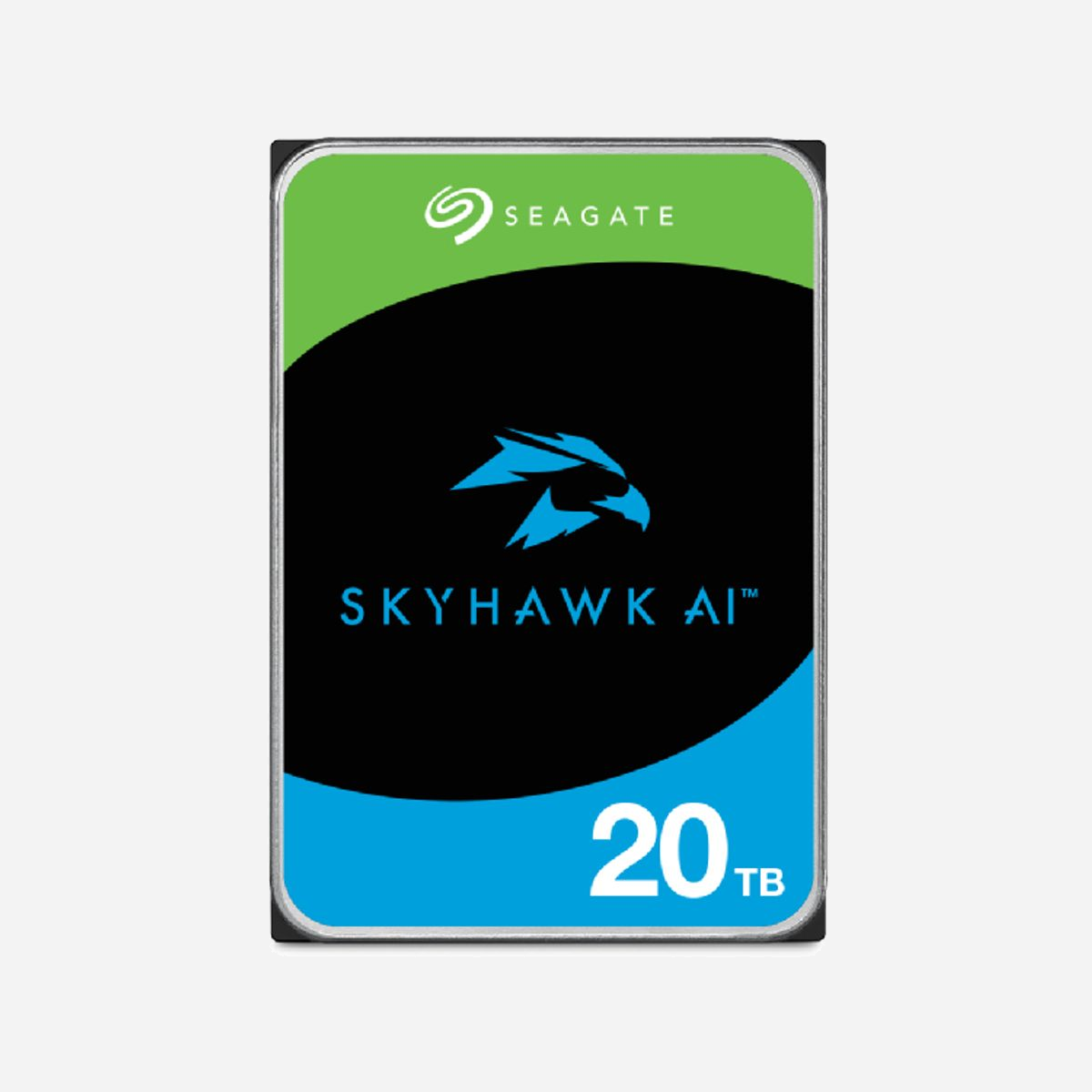 Seagate SkyHawk AI 20 To HDD 3.5" SATA III 7200 RPM 512 Mo pour Surveillance - Interface 6 Gbit/s, RV Sensors, jusqu'à 64 Caméras - Seagate SkyHawk AI. Capacité disque dur: 20 To, Vitesse de rotation du disque dur: 7200 tr/min, Taille du tampon du lecteur de stockage: 512 Mo, Taille du disque dur: 3.5", Interface: Série ATA III