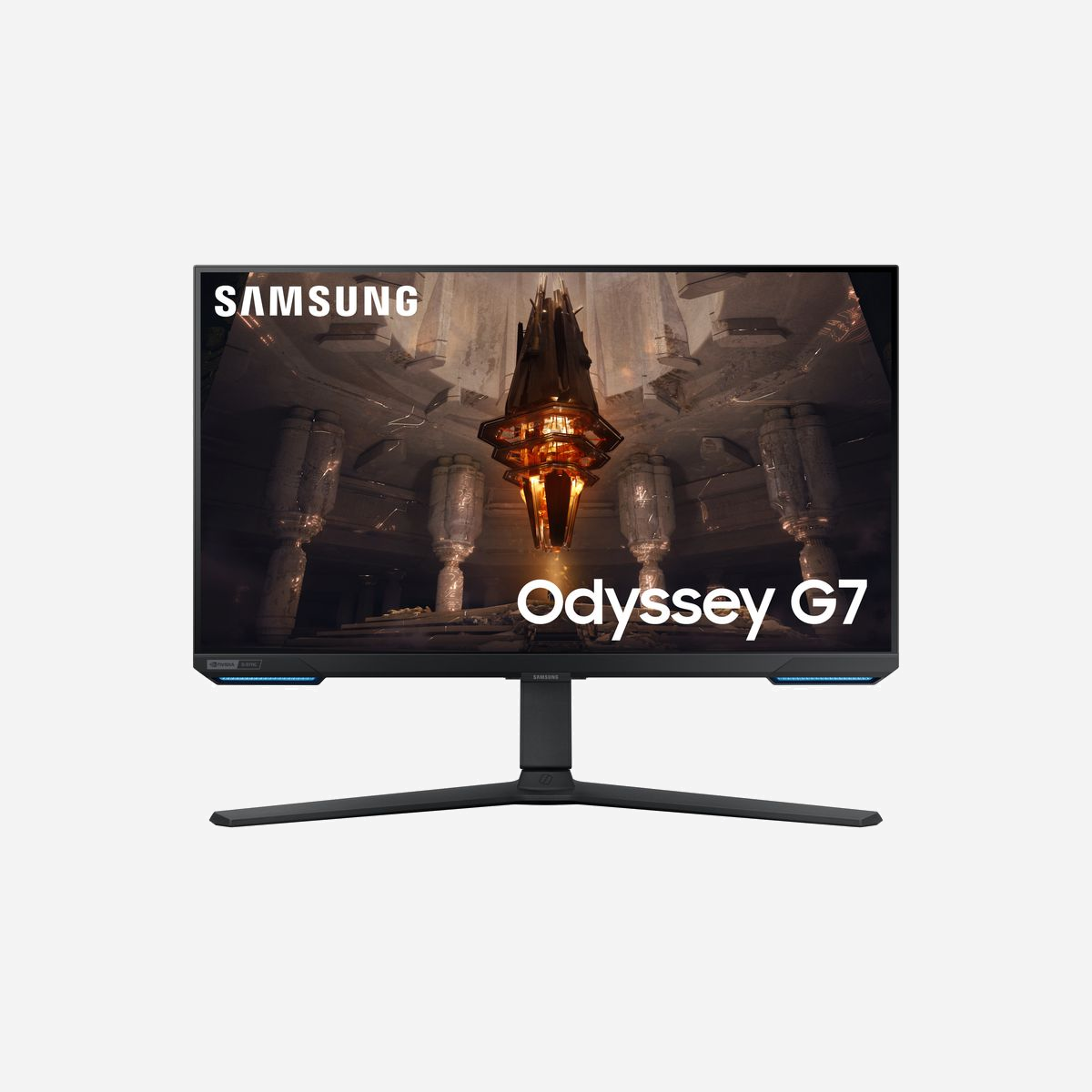 Samsung Odyssey G70A LS28BG700EPXEN Moniteur Gaming 28" UHD 4K IPS LED 1ms 144Hz FreeSync Premium Pro & G-SYNC HDMI 2.1/DisplayPort 1.4 Hub USB - Samsung 28" Odyssey G70A UHD Gaming. Taille de l'écran: 71,1 cm (28"), Résolution de l'écran: 3840 x 2160 pixels, Type HD: 4K Ultra HD, Technologie d'affichage: LED, Temps de réponse: 1 ms, Format d'image: 16:9, Angle de vision horizontal: 178°, Angle de vision vertical: 178°. Haut-parleurs intégrés. Concentrateur USB intégré, Version du concentrateur USB: 3.2 Gen 1 (3.1 Gen 1). Montage VESA, Réglage de la hauteur. Couleur du produit: Noir