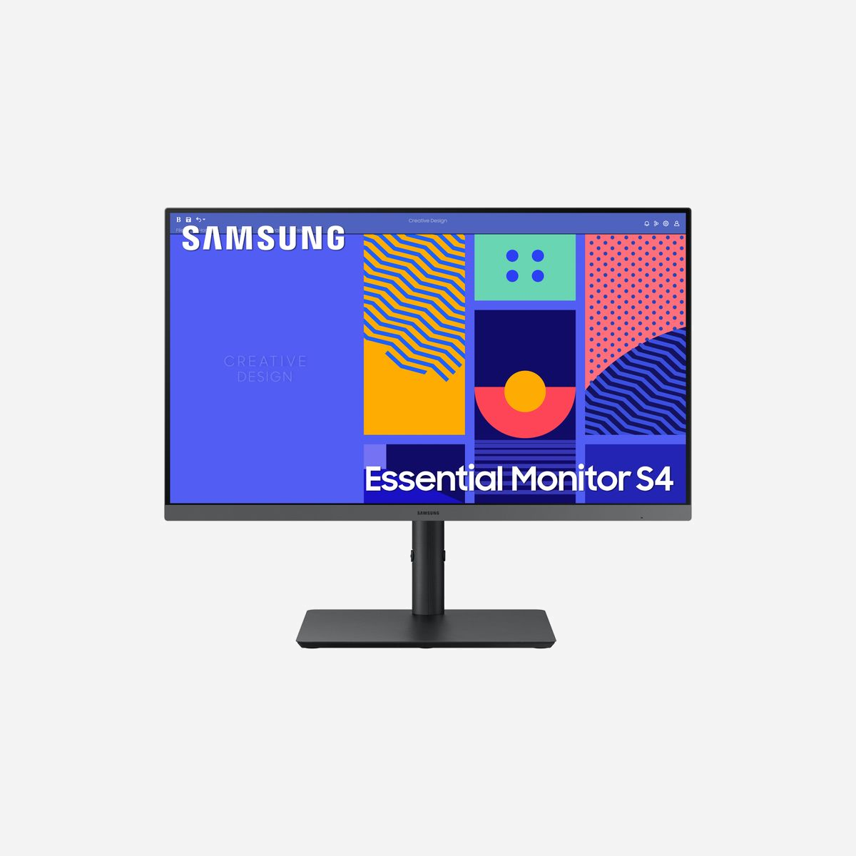 Samsung S43GC Ecran LED 24" FHD (1920x1080) IPS 4ms GTG 100Hz, AMD FreeSync, HDMI 1.4, DisplayPort 1.2, Hub USB 3.2 Gen 1, VESA 100x100, Noir - Samsung S43GC. Taille de l'écran: 61 cm (24"), Résolution de l'écran: 1920 x 1080 pixels, Type HD: Full HD, Technologie d'affichage: LED, Temps de réponse: 4 ms, Format d'image: 16:9, Angle de vision horizontal: 178°, Angle de vision vertical: 178°. Concentrateur USB intégré, Version du concentrateur USB: 3.2 Gen 1 (3.1 Gen 1). Montage VESA, Réglage de la hauteur. Couleur du produit: Noir