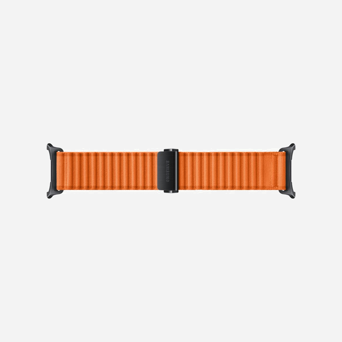 Bracelet Samsung ET-SVL70MOEGEU Orange pour Galaxy Watch Ultra - Bande Smartwatch, Attache Facile, Système de Retrait Rapide - Prêt à vous accompagner partout<br>Le bracelet Aventure de la Galaxy Watch Ultra vous suivra dans toutes vos sorties, grâce à sa finition légère et sa boucle solide. Il est également adapté pour la course à pied et le sport en général, pour que vous puissiez l'utiliser quand vous souhaitez faire de l'exercice.<br><br>Confortable et facile à changer<br>Le bracelet Aventure de la Galaxy Watch Ultra se démarque par son design confortable totalement intégré au boîtier de la montre. Et pour changer de bracelet, c'est simple. Son système d'attache en un clic permet de le retirer facilement, sans avoir besoin d'un tutoriel complexe.