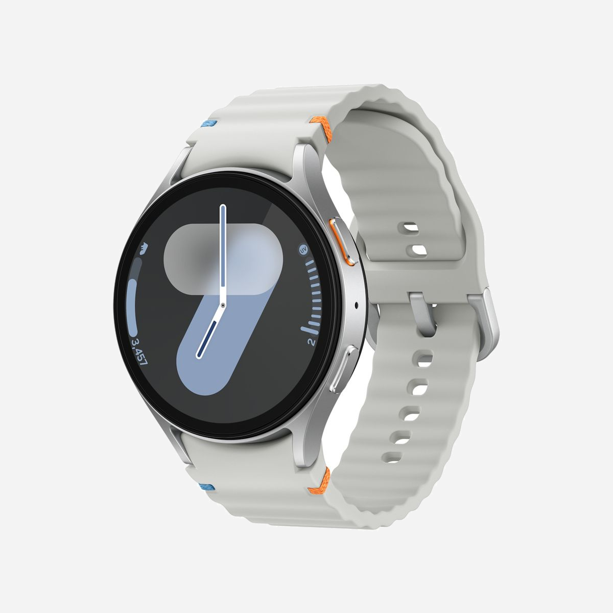 Samsung Galaxy Watch7 SM-L315FZSADBT Argent 44mm AMOLED 1.5" 480x480 4G/LTE GPS Wifi Bluetooth 5.3 Wear OS, RAM 2Mo, Batterie 425mAh - Samsung Galaxy Watch7 . Taille de l'écran: 3,81 cm (1.5"), Technologie d'affichage: AMOLED, Résolution de l'écran: 480 x 480 pixels, Écran tactile. Capacité de la RAM: 2 Mo. Wifi. GPS (satellite). Capacité de la batterie: 425 mAh. Poids: 33,8 g. Couleur du bracelet: Argent, Taille du bracelet: M/L. Système d'exploitation installé: Wear OS