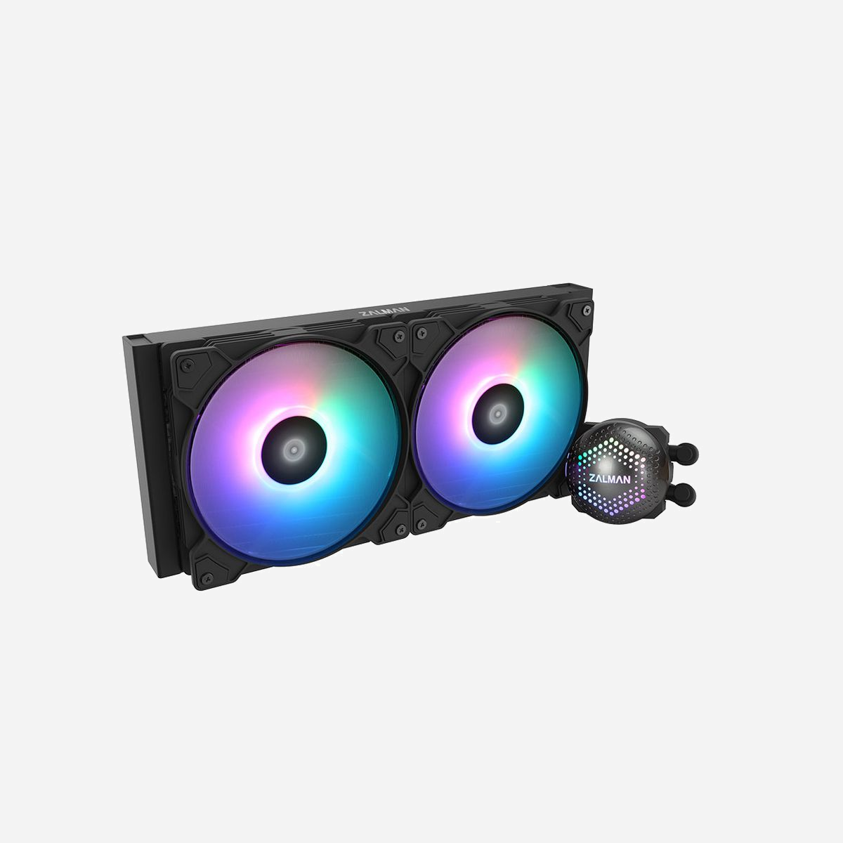Zalman ALPHA28-BLACK CPU Liquid Cooler Radiateur 280mm, 2 ventilateurs 140mm ARGB, Compatible sockets Intel LGA 115x/1200/1700/20xx, Pression 1.7 mmH2O - Zalman ALPHA28 Black CPU Liquid Cooler 280mm Radiator 2 x 140 mm Fan ARGB pump Dual. Type: Refroidisseur de liquide tout-en-un, Diamètre du ventilateur: 14 cm, Pression d'air maximale: 1,7 mmH2O. Couleur du produit: Noir