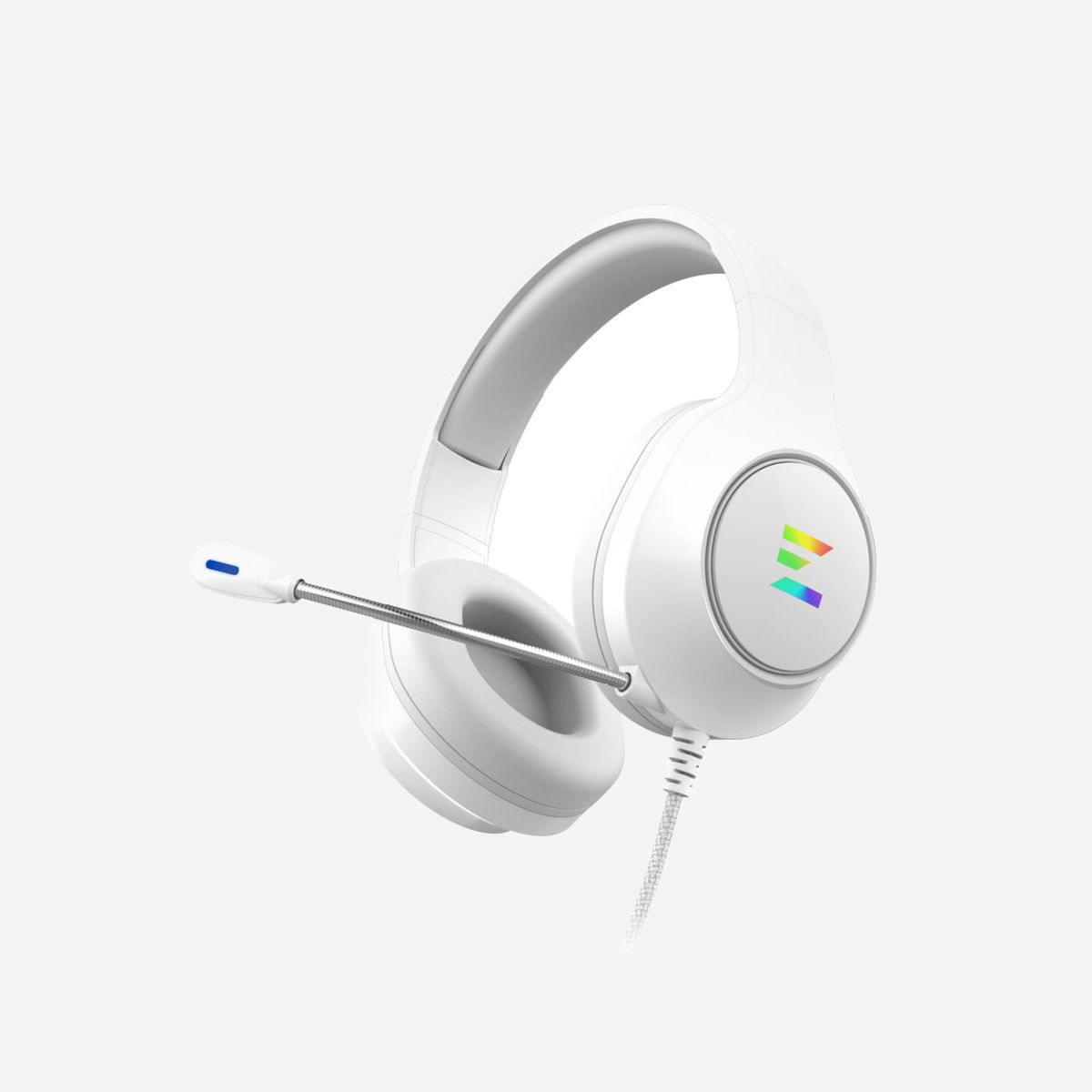 Casque Gaming Filaire Zalman ZM-HPS310 WH Blanc - Haut-parleurs 50mm, 20-20000Hz, Micro Boom - Sensibilité 106dB, Impédance 32 Ohm, USB, Câble 2.2m - Zalman ZM-HPS310 WH. Type de produit: Casque. Technologie de connectivité: Avec fil. Utilisation recommandée: Jouer. Fréquence des écouteurs: 20 - 20000 Hz. Longueur de câble: 2,2 m. Poids: 243 g. Couleur du produit: Blanc